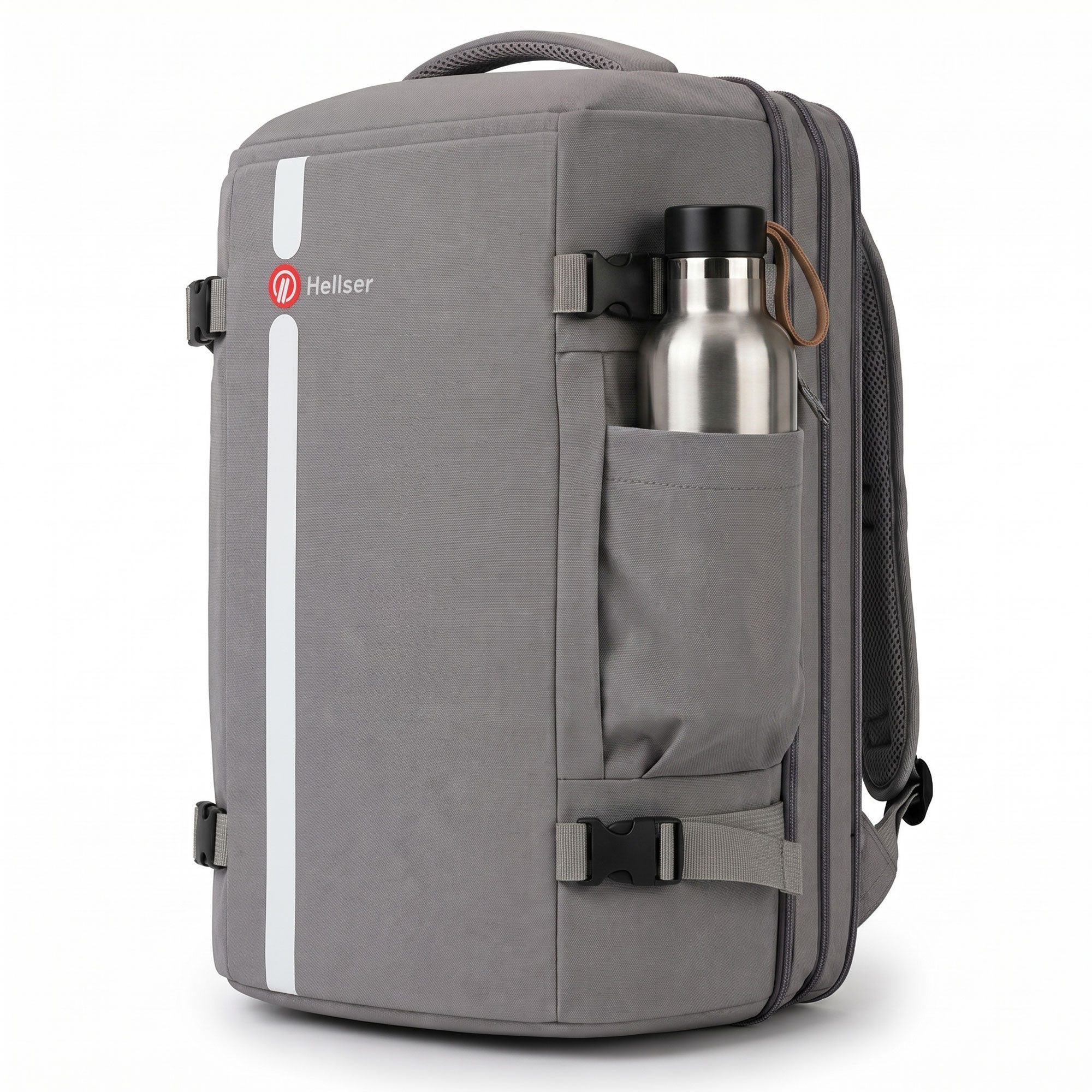 HELLSER Reiserucksack & Handgepäck 30L, inkl. Laptopfach 17" Zoll – 45x31x21cm, 2in1 Laptoprucksack & Reiserucksack – Erweiterbar, Koffergurt