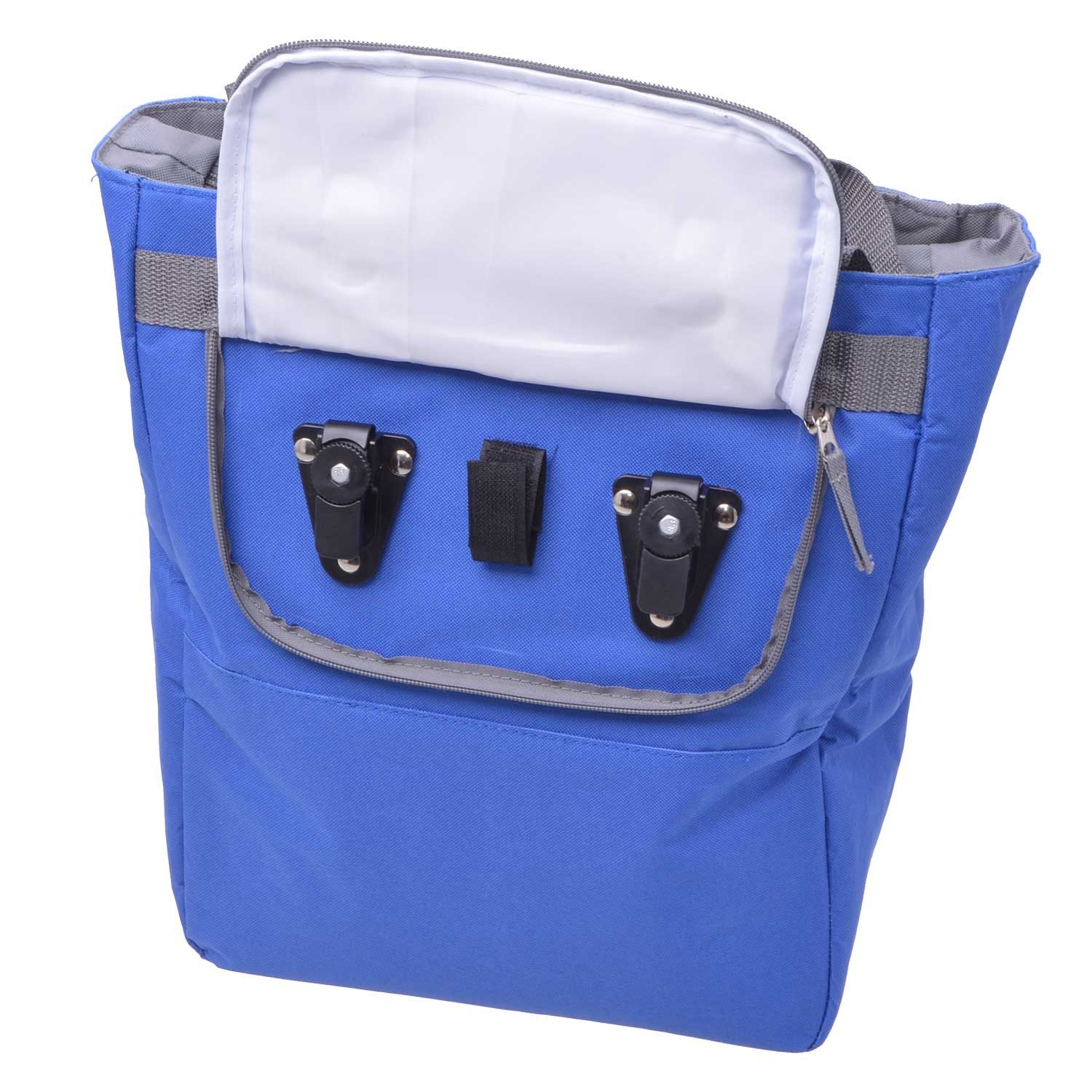 Diedrich Filmer GmbH Gepäckträgertasche Kühltasche isoliert 20L Fahrradtasche Blau (Set, Kühltasche mit Halterung), Tasche Gepäckträgertasche für Fahrrad Gepäckträger Bike E-Bike eBike
