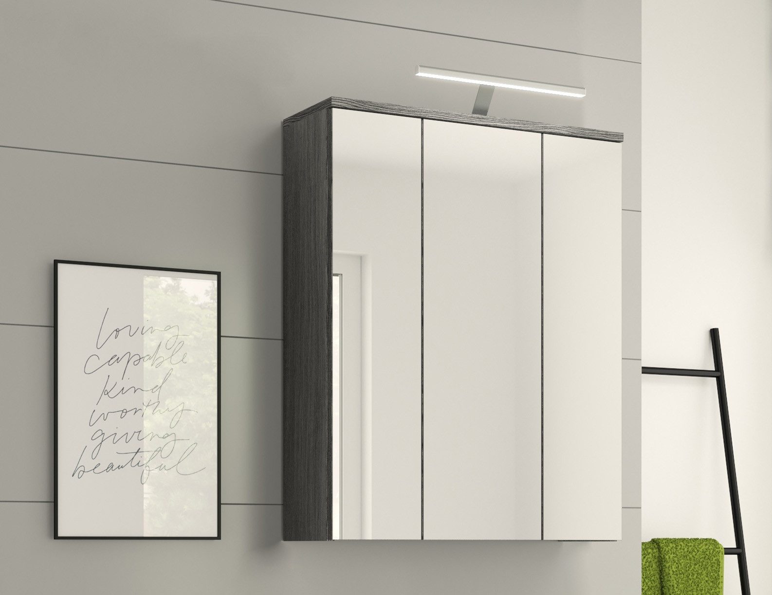 welltime Badezimmerspiegelschrank LUCCA, TOPSELLER!, Breite 60cm, inkl. LED günstig online kaufen