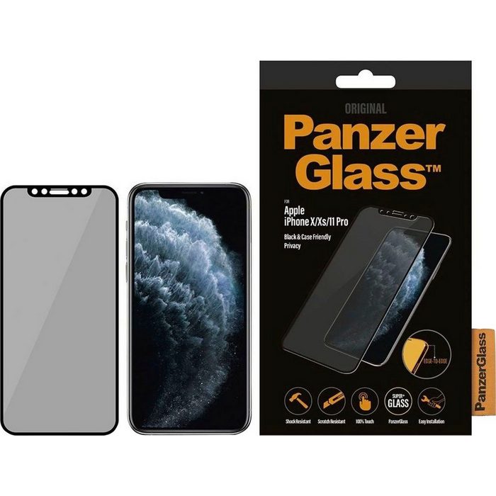 PanzerGlass Privacy Case Friendly Apple iPhone X/XS/11 Pro für Apple iPhone X/XS/11 Pro Displayschutzglas