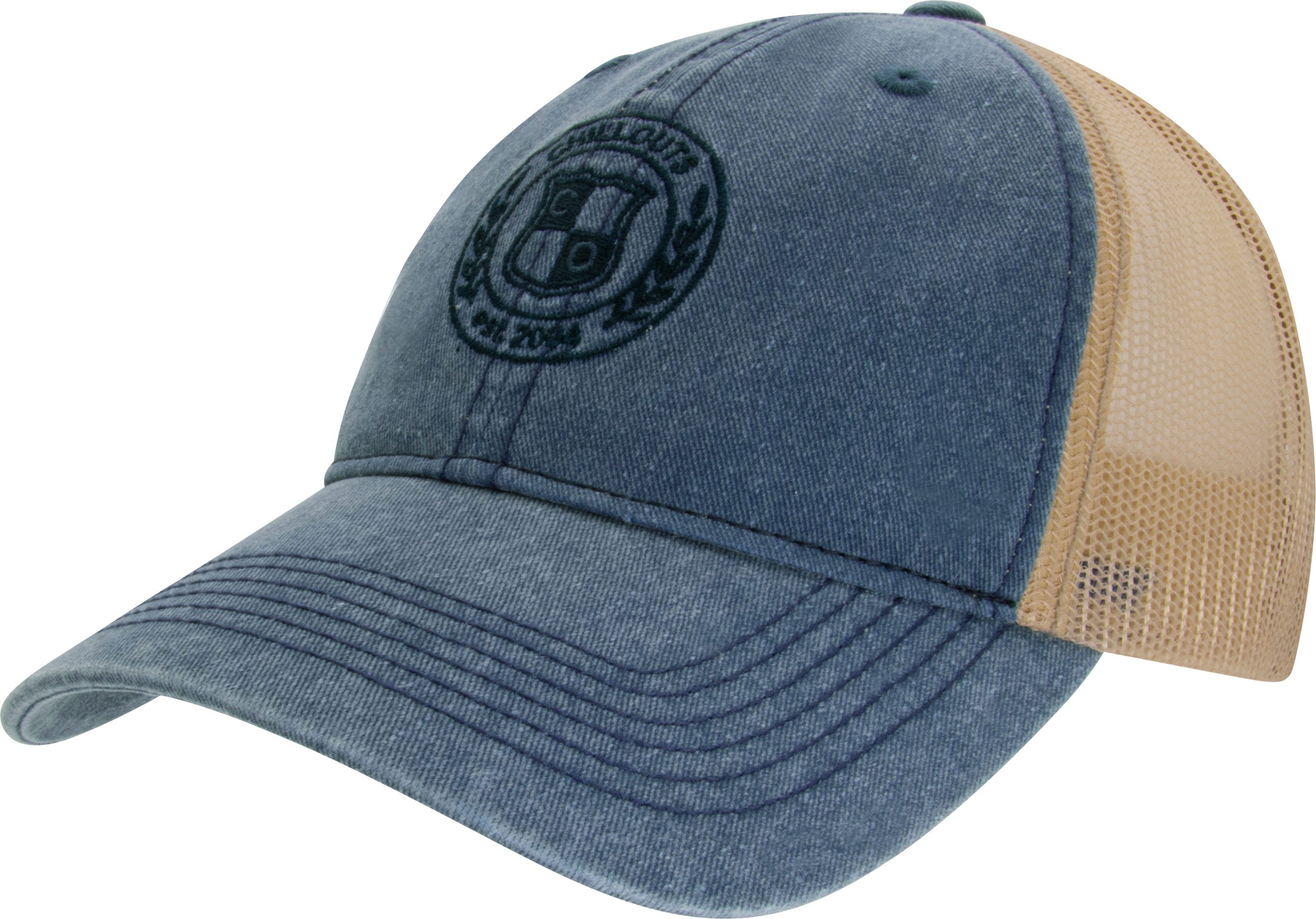 chillouts Baseball Cap Milton Hat Vintage-Look Baseballkappe mit Wappen-Stickerei