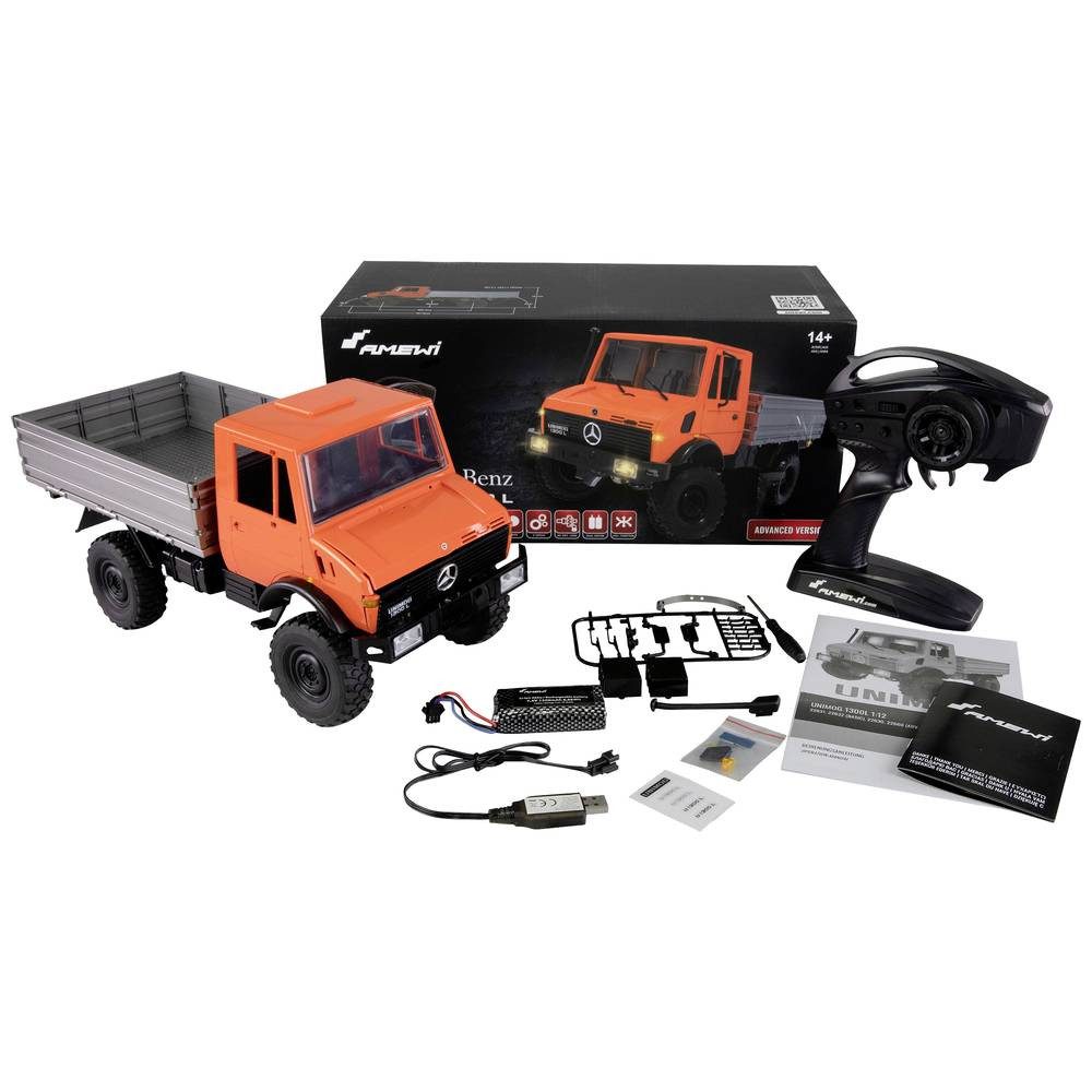 Amewi Modellbausatz Mercedes-Benz Unimog Advanced 4WD 1:12 RTR - Lizenzfahrzeug 22630