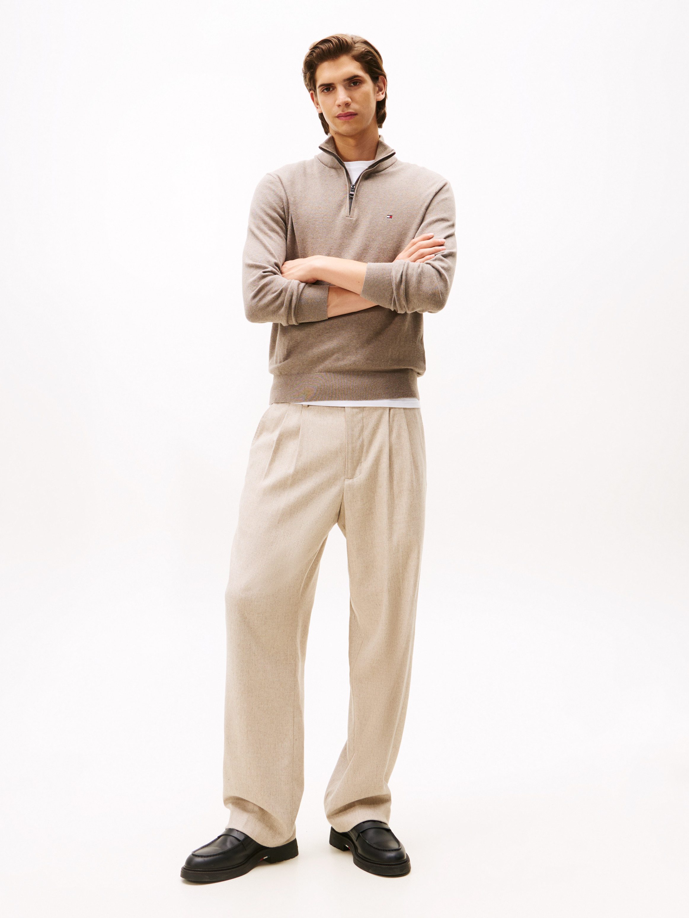 Tommy Hilfiger Troyer PIMA ORG CTN CASHMERE ZIP MOCK