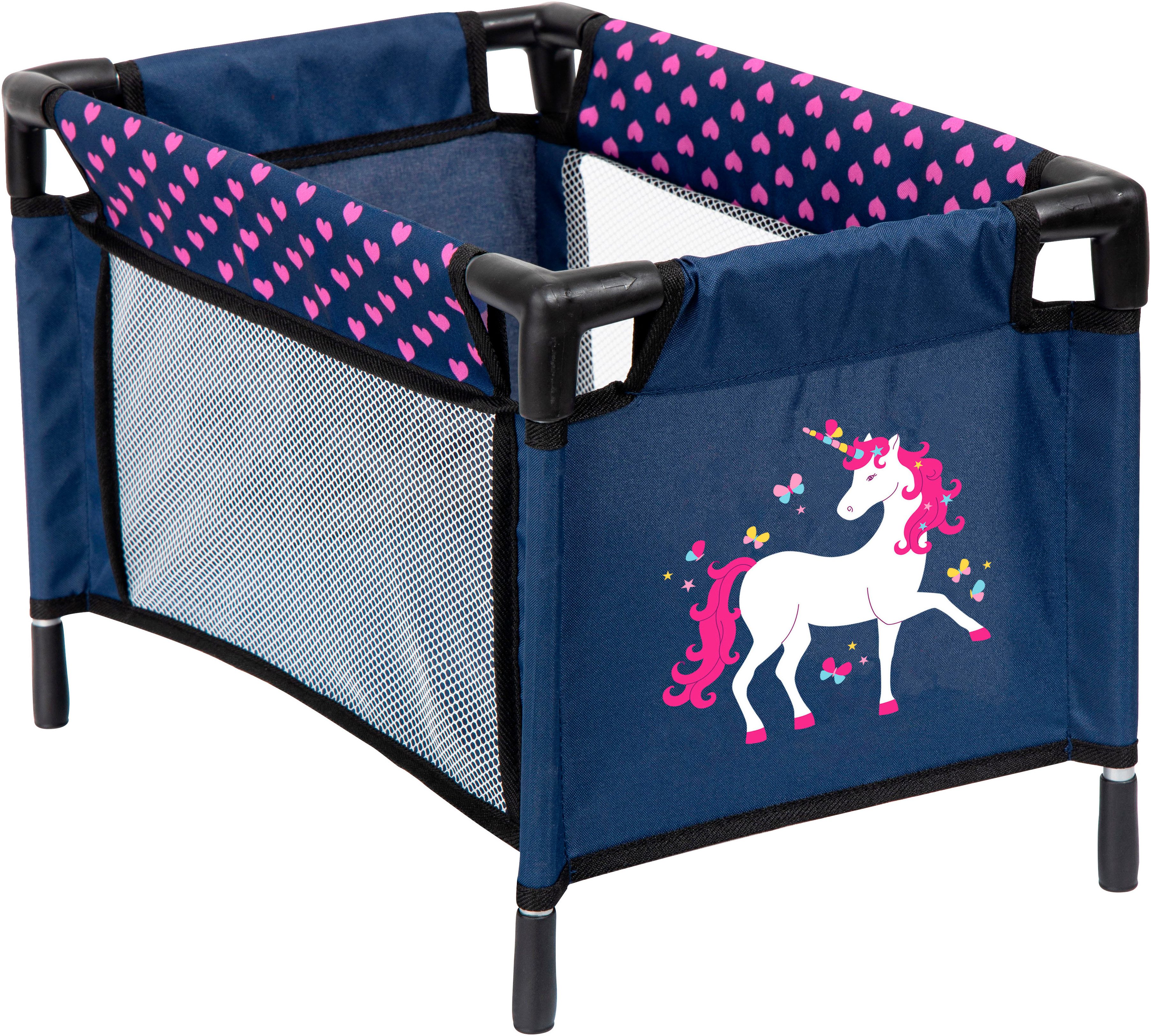 Bayer Puppenmöbel Puppen-Reisebett und Schlafsack blau/pink (Set), mit Schl günstig online kaufen