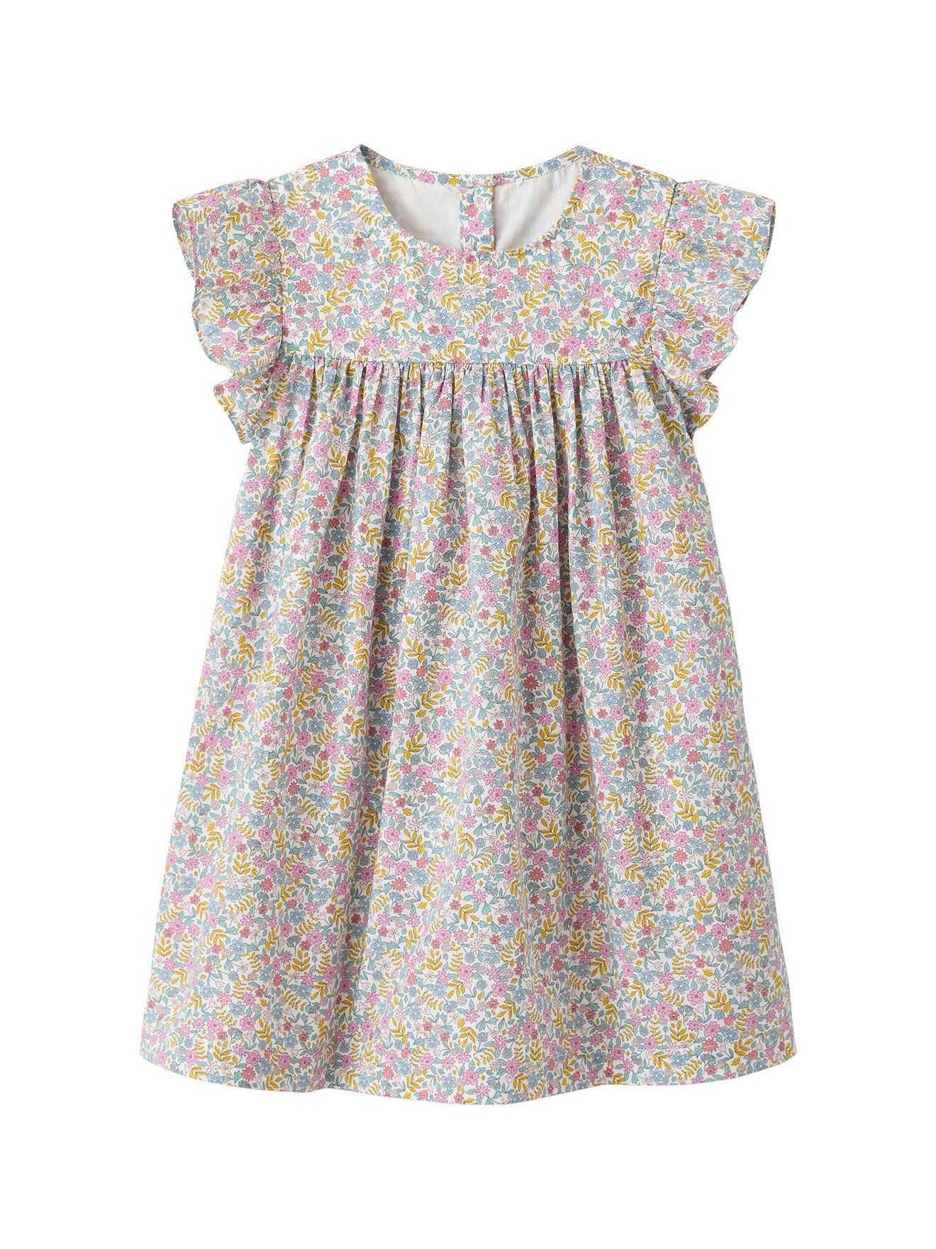 vertbaudet Minikleid Kurzärmeliges Mädchen Sommerkleid