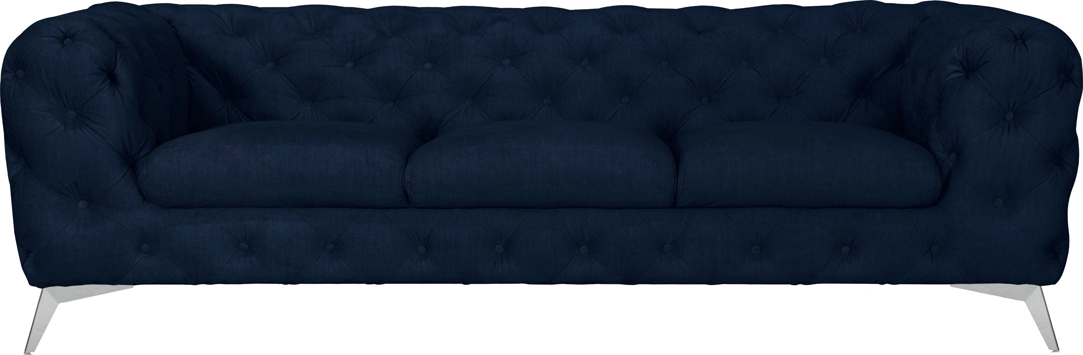 Home affaire Chesterfield-Sofa Glynis, aufwändige Knopfheftung, moderne Chesterfield Optik, Fußfarbe wählbar