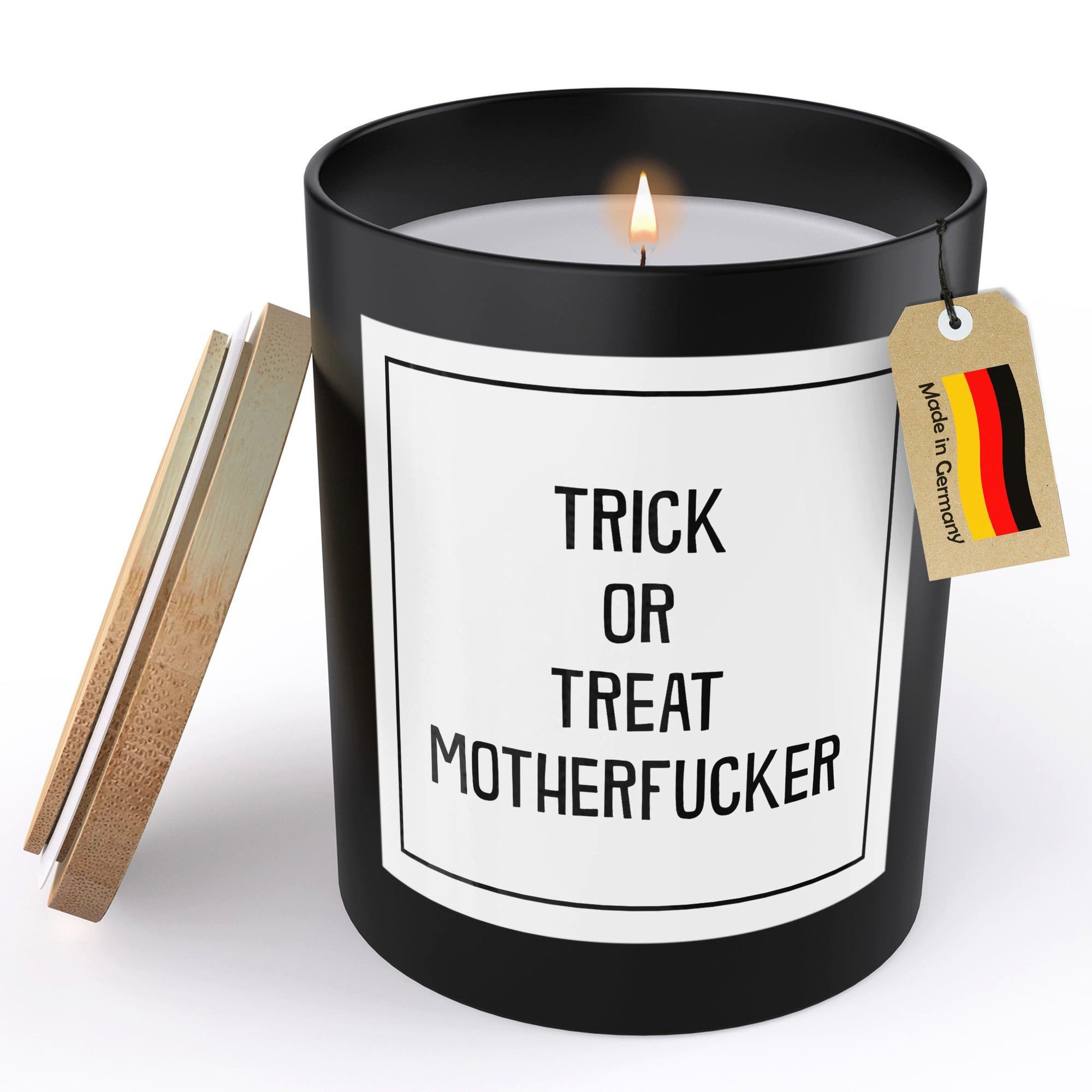 22Feels Duftkerze HANDGEMACHT Zitrus Männer Geschenk Deko Glas, MADE IN GERMANY, Europäisches Sojawachs, Bambusdeckel und Glas, Vegan