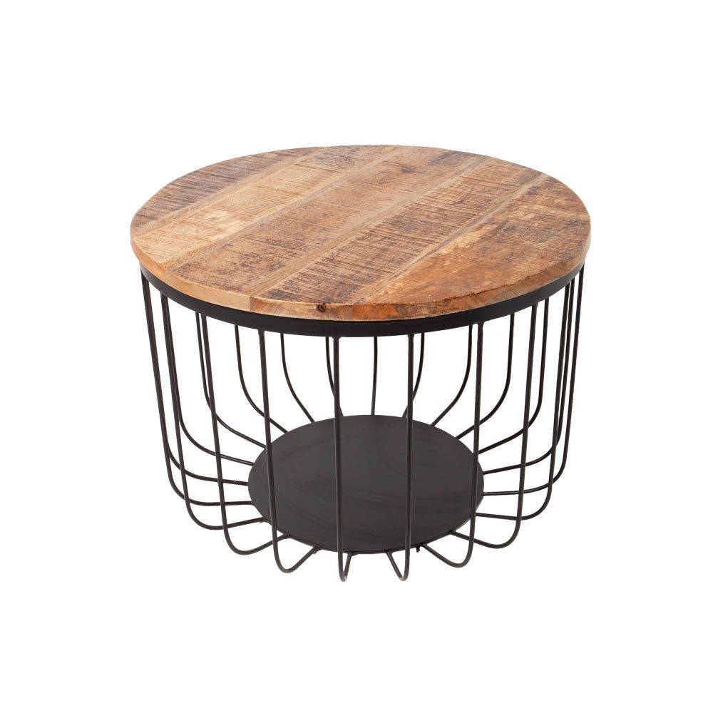 riess-ambiente Couchtisch FACTORY LOFT Ø60cm natur / schwarz (Einzelartikel günstig online kaufen