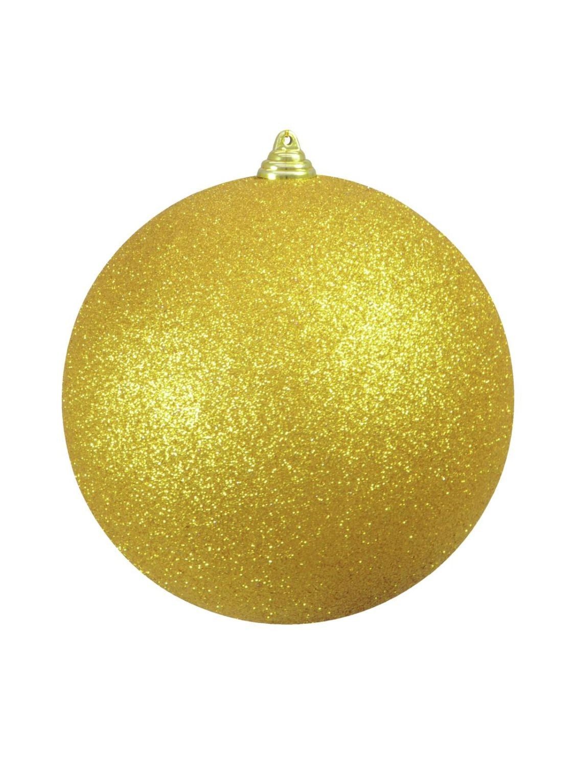 INNA-Glas Christbaumschmuck Weihnachtskugel Canela, Glitzer, Gold, Ø20cm