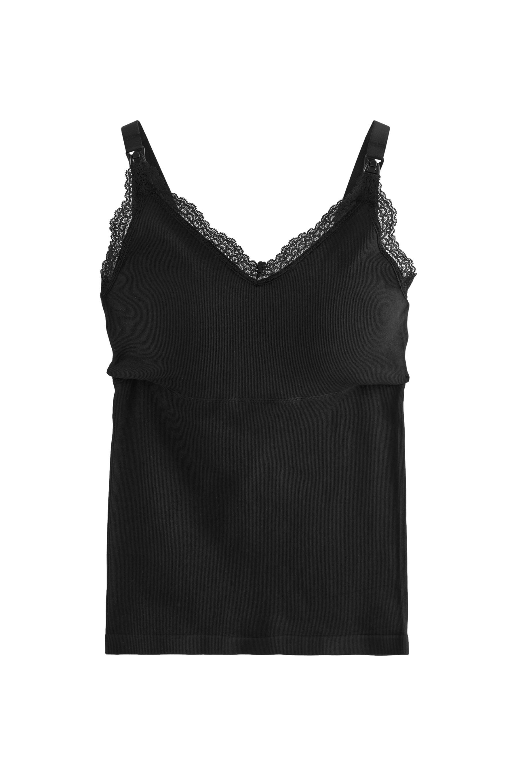 Stilltop Stilltop mit Trägern und Spitzenbesatz