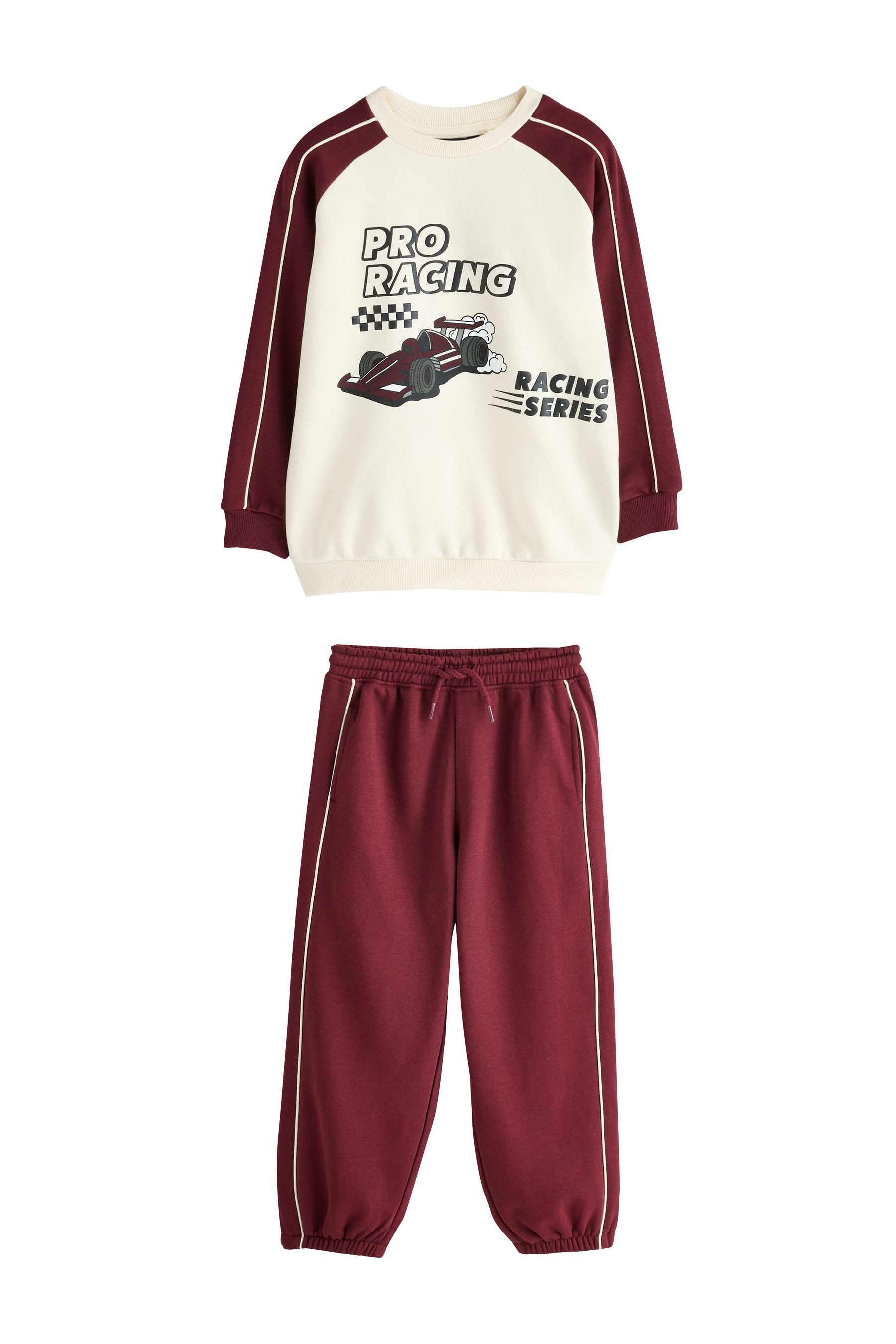 Next Sweatanzug Rundhals-Sweatshirt mit Print und Jogginghose (2-tlg)