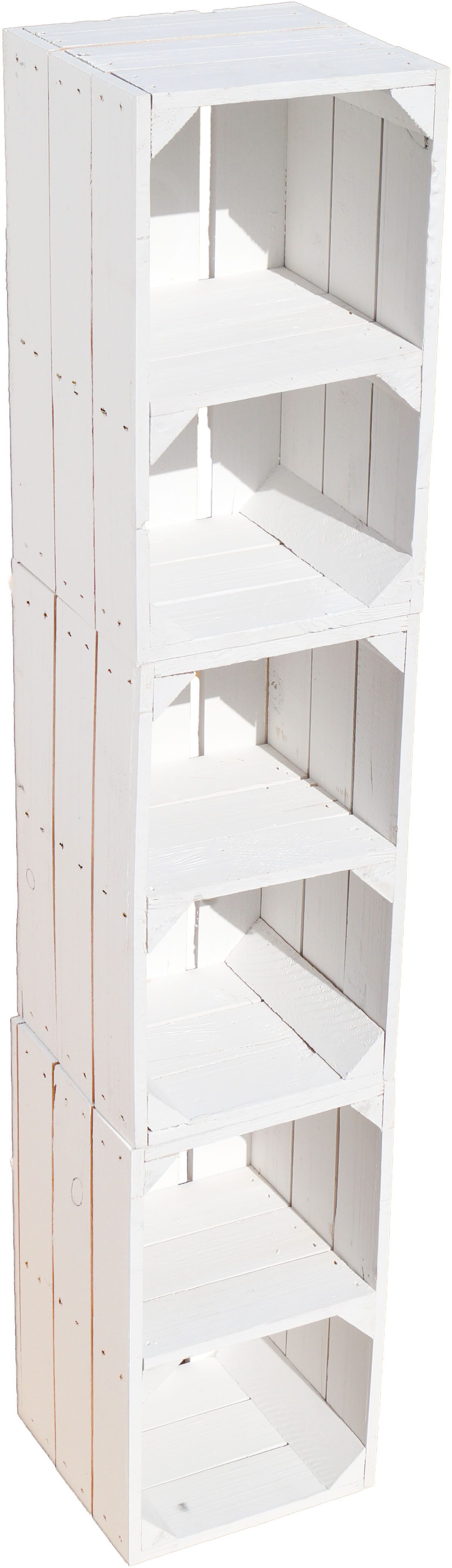 Kistenkolli Altes Land Allzweckkiste 3er set Regalkiste "Hilde" weiß mit Mi günstig online kaufen