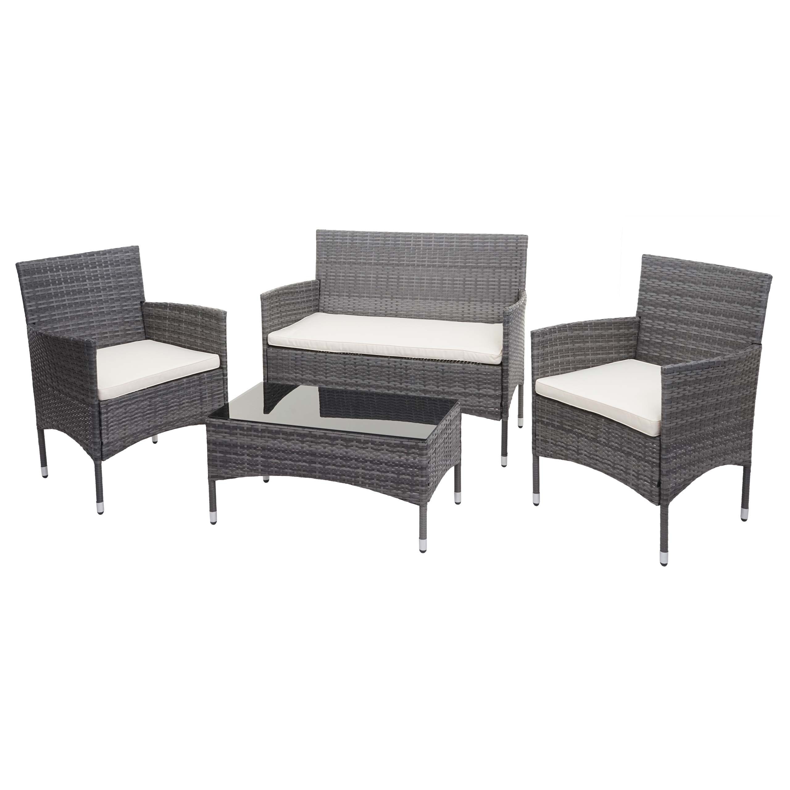 MCW Polstergarnitur MCW-F55, (4-tlg), 4 Sitzplätze, Sitzpolster-Bezüge mit Reißverschluss, wasserabweisend
