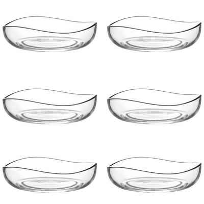 LAV Schale Glasschalen-Set 6-tlg "Serie VIRA" Vorspeisenglas Schalen Set 195 ml, Glas, (6-tlg), Spülmaschinengeeignet, Kältebeständig, Lebensmittelecht