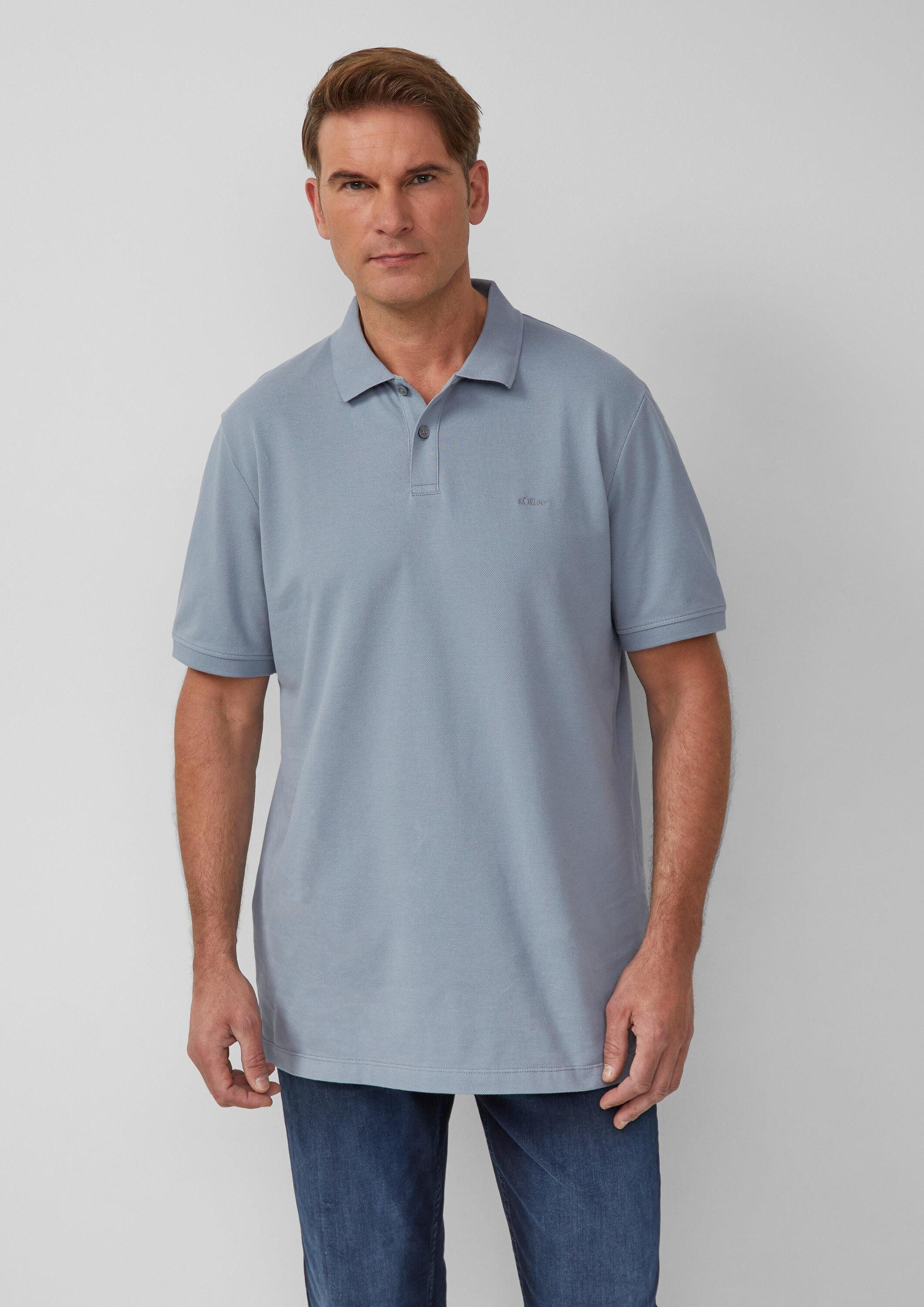 s.Oliver Kurzarmshirt Polo-Shirt Poloshirt aus Baumwollpiqué günstig online kaufen
