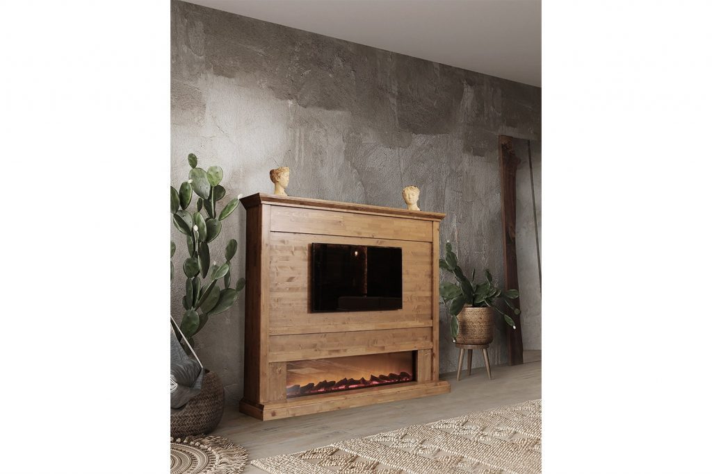 JVmoebel Wohnwand Luxuriöser Holz-TV-Schrank im Art-déco-Design, braun, (1-St., Wohnwand), Made in Europa