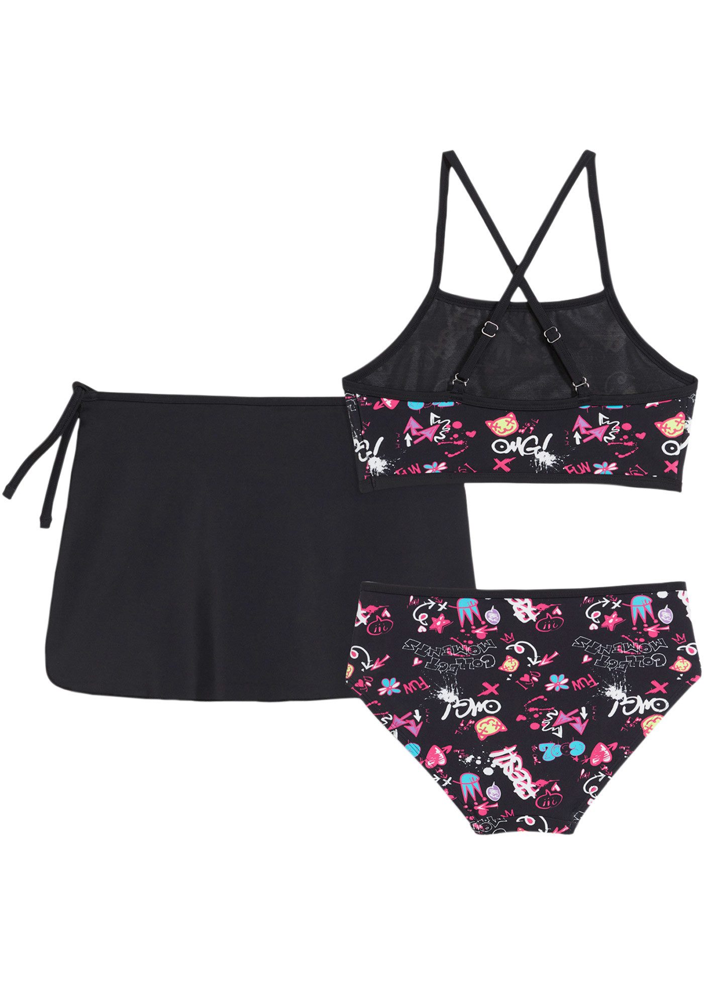bonprix Bustier-Bikini (Set, 3-St) mit dazugehörigem Minirock