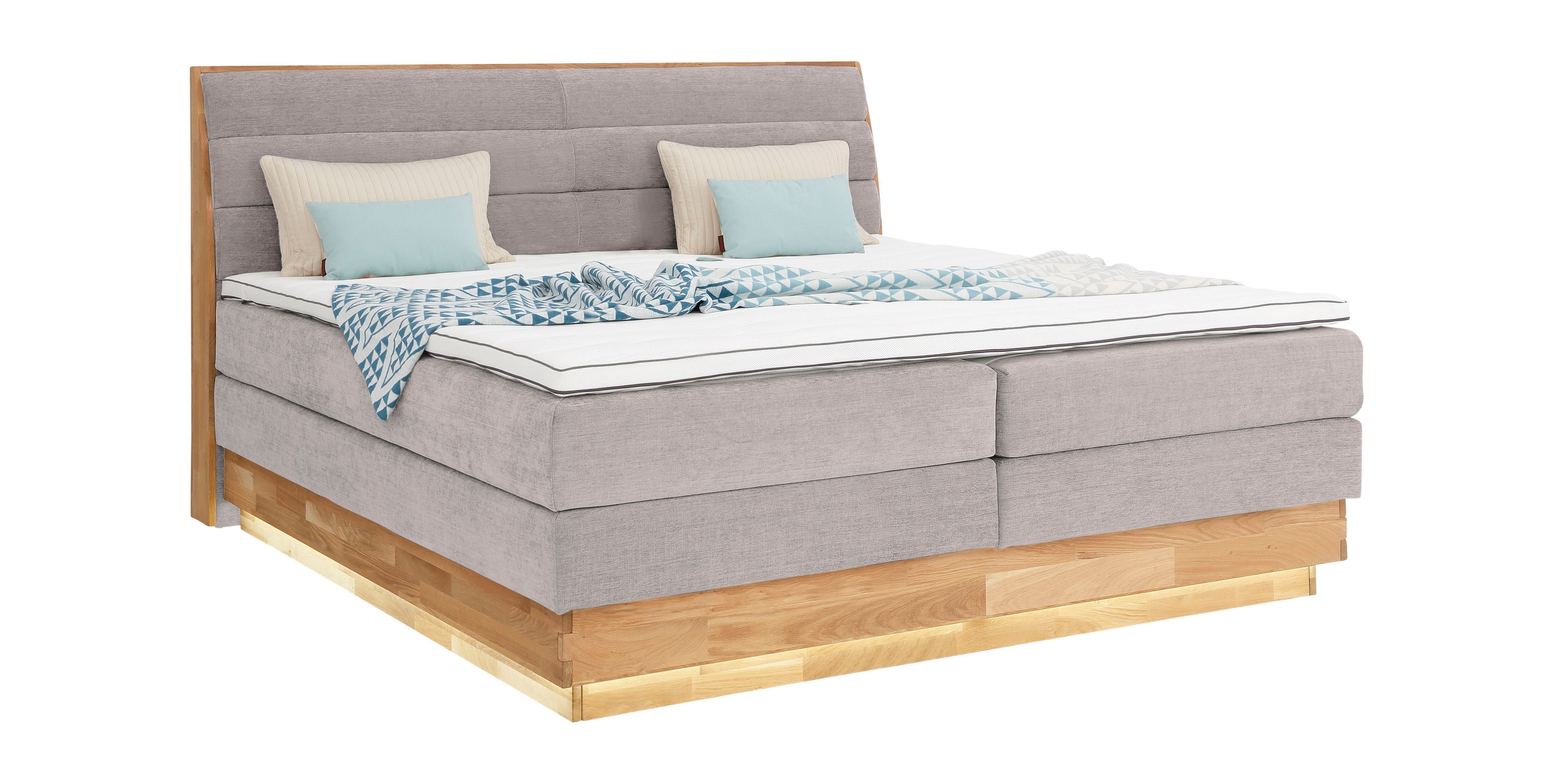 OTTO products Boxspringbett, LED-Beleuchtung, mit zertifizierten, günstig online kaufen
