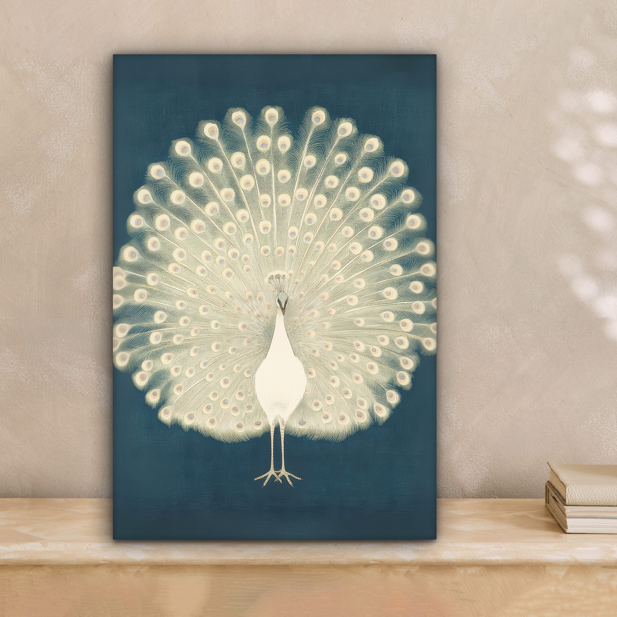 OneMillionCanvasses® Leinwandbild Vogel - Blau - Vintage, Fotodruck (1 St), günstig online kaufen