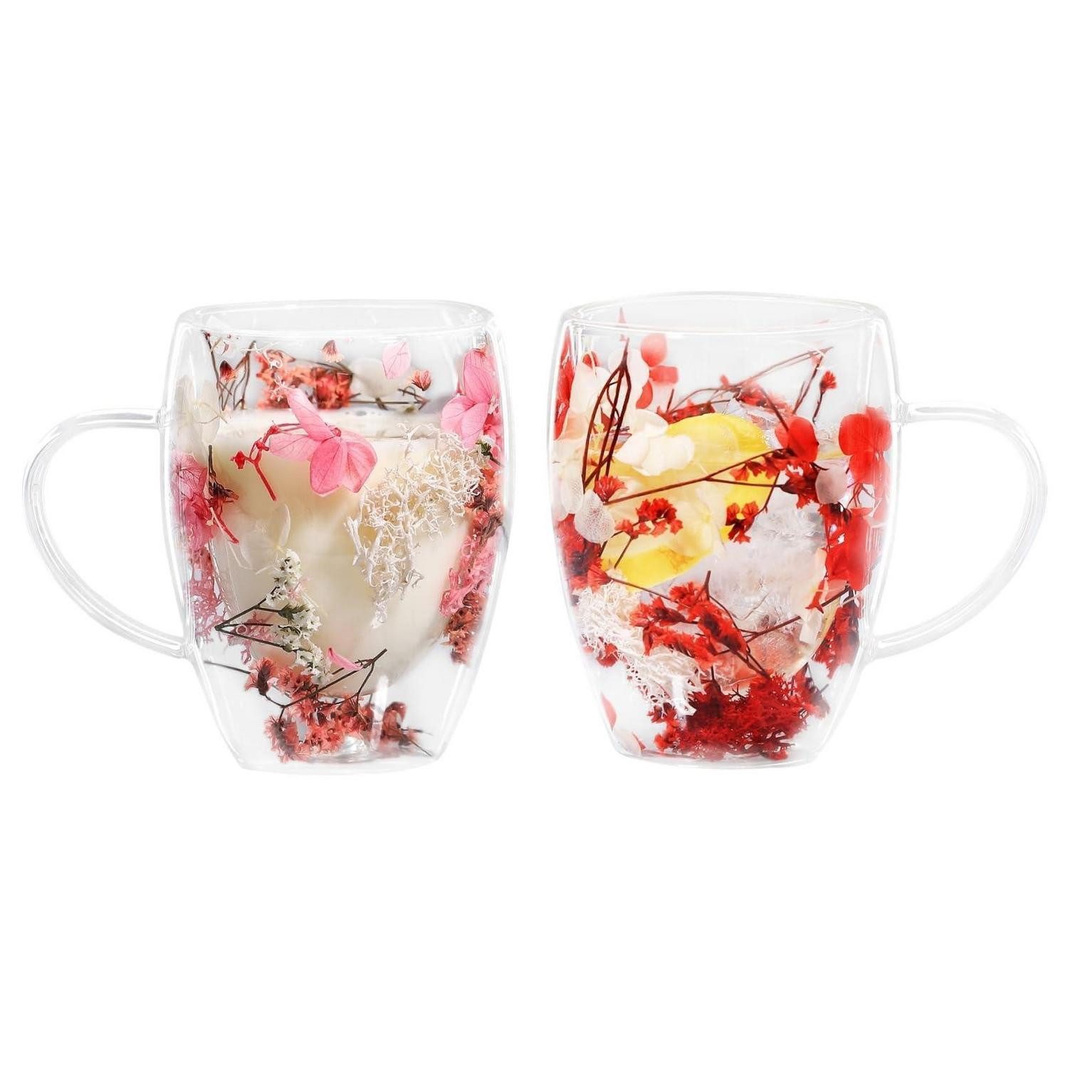 LuxusKollektion Latte-Macchiato-Glas 2er-Pack Latte Macchiato Gläser Doppelwandig 350ml, Glas
