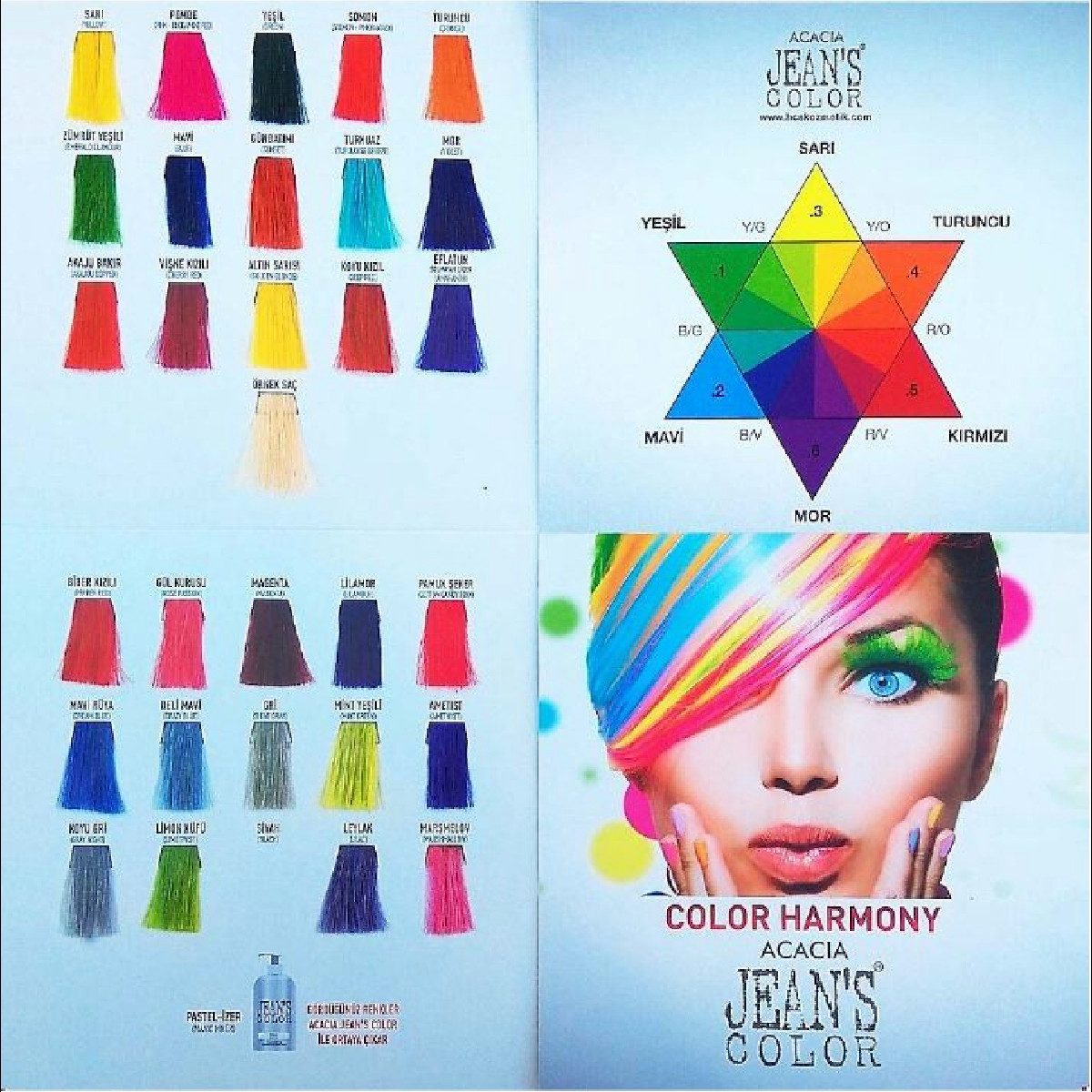 Jeans Color Haarfarbe Semi Permanente Direktziehende Haarfarbe 250ml