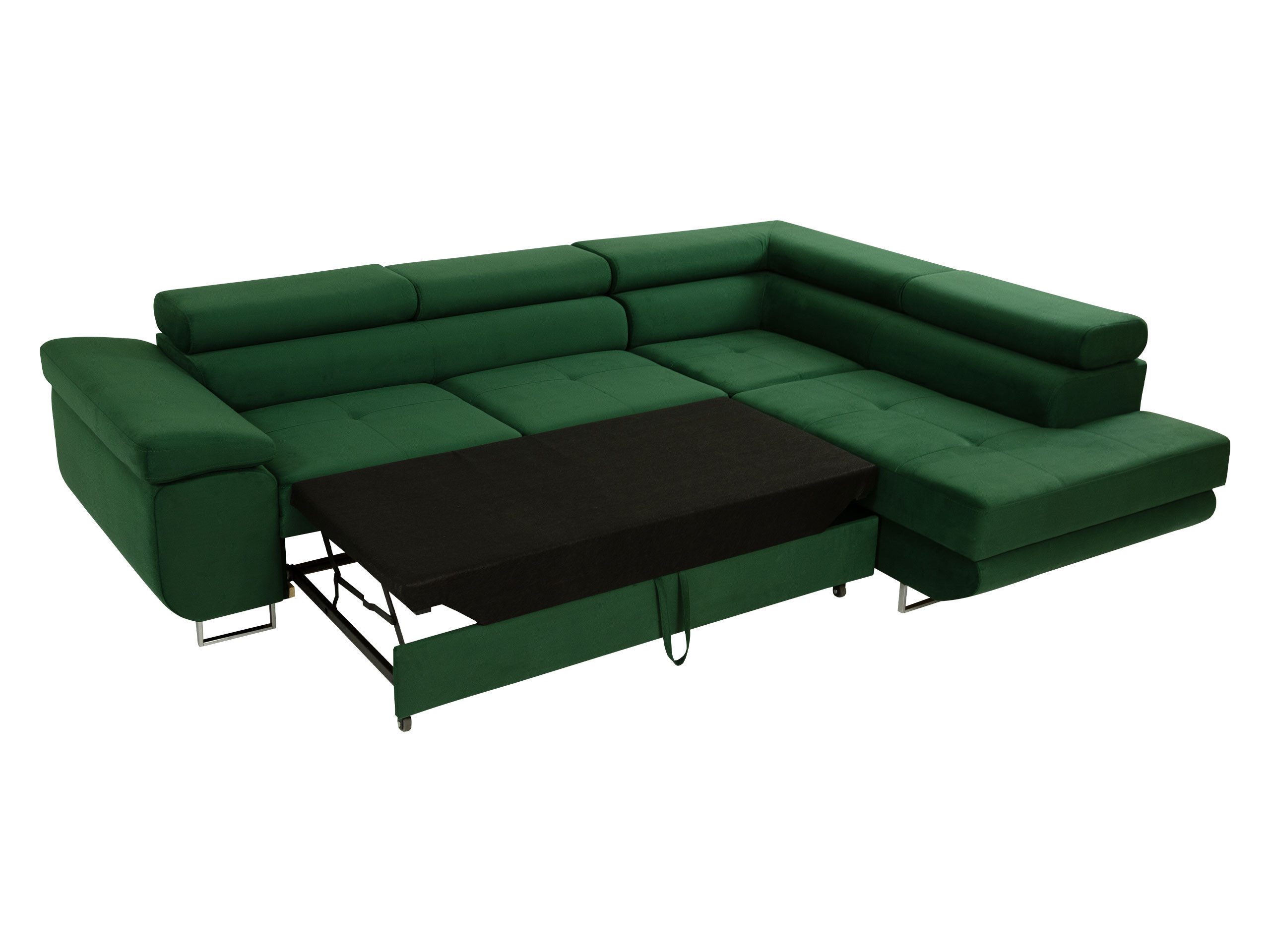MIRJAN24 Ecksofa Torezio Premium, mit Bettkasten und Schlaffunktion, Einstellbare Kopfstützen, 274x203x70-90 cm