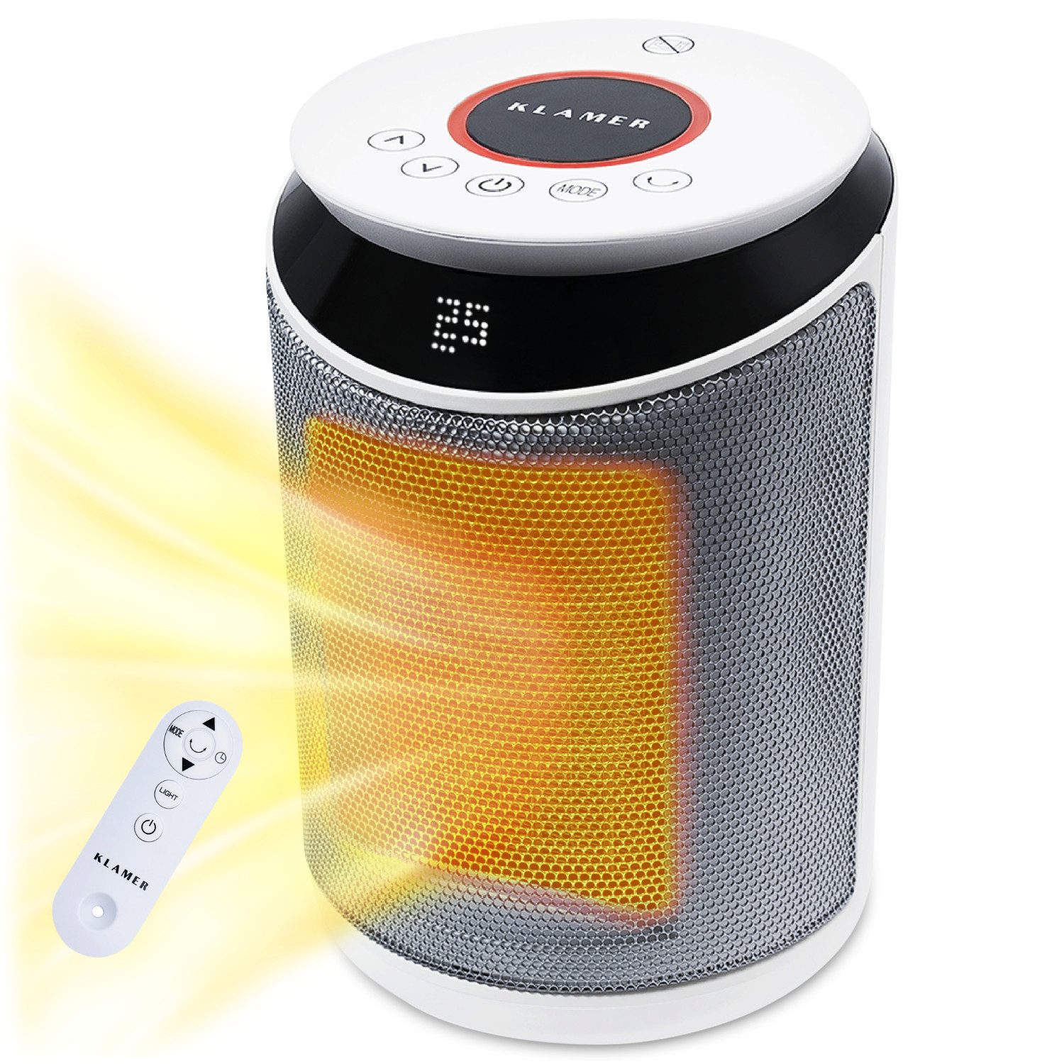 KLAMER Heizlüfter 2000 W, PTC Keramik Heizlüfter energiesparend, 3 Heizstuf günstig online kaufen