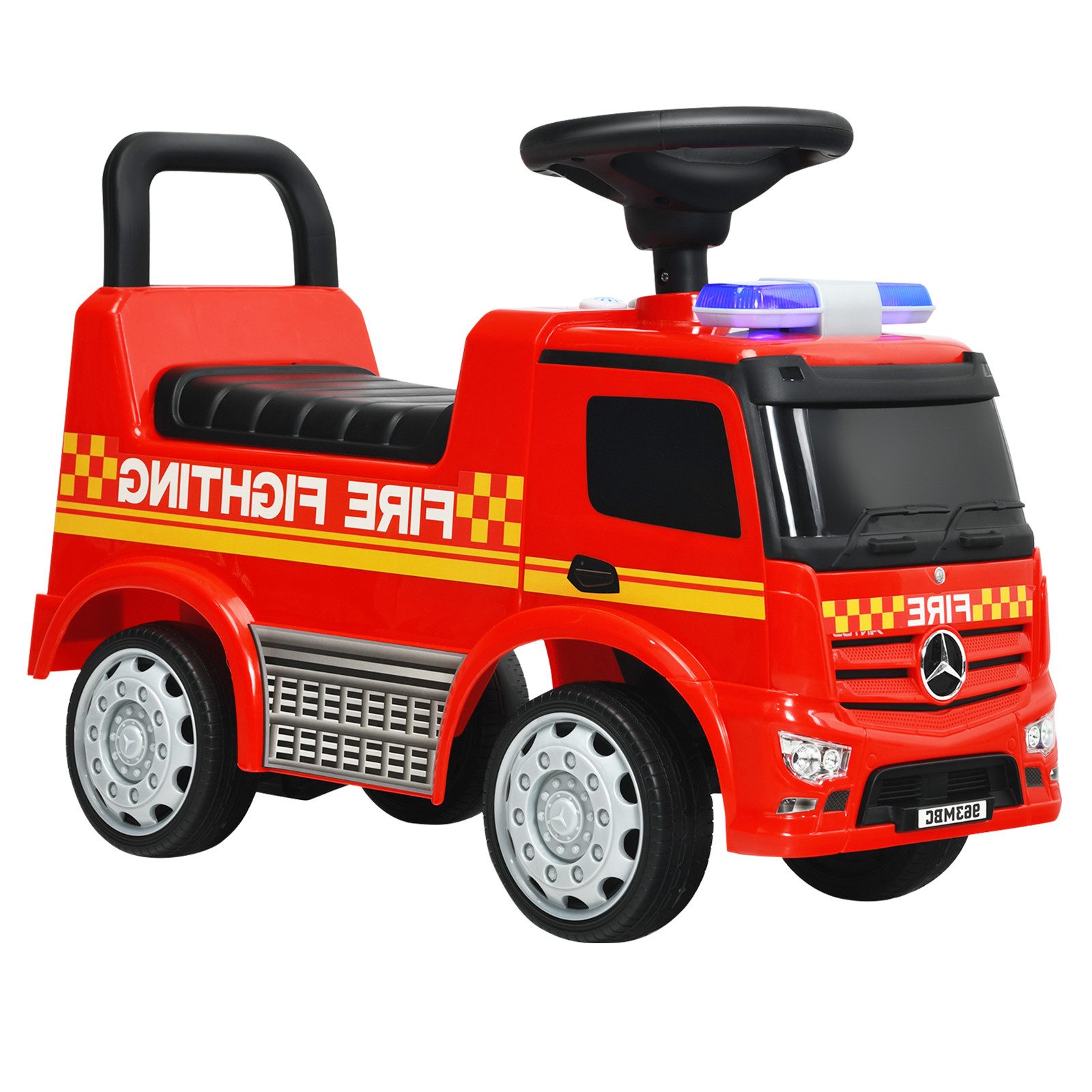 KOMFOTTEU Rutscherauto Kinderfahrzeug, mit Scheinwerfer & Hupe & Musik