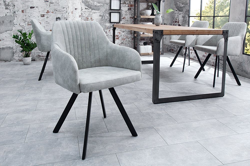 riess-ambiente Polsterstuhl LUCCA stone grau / günstig online kaufen
