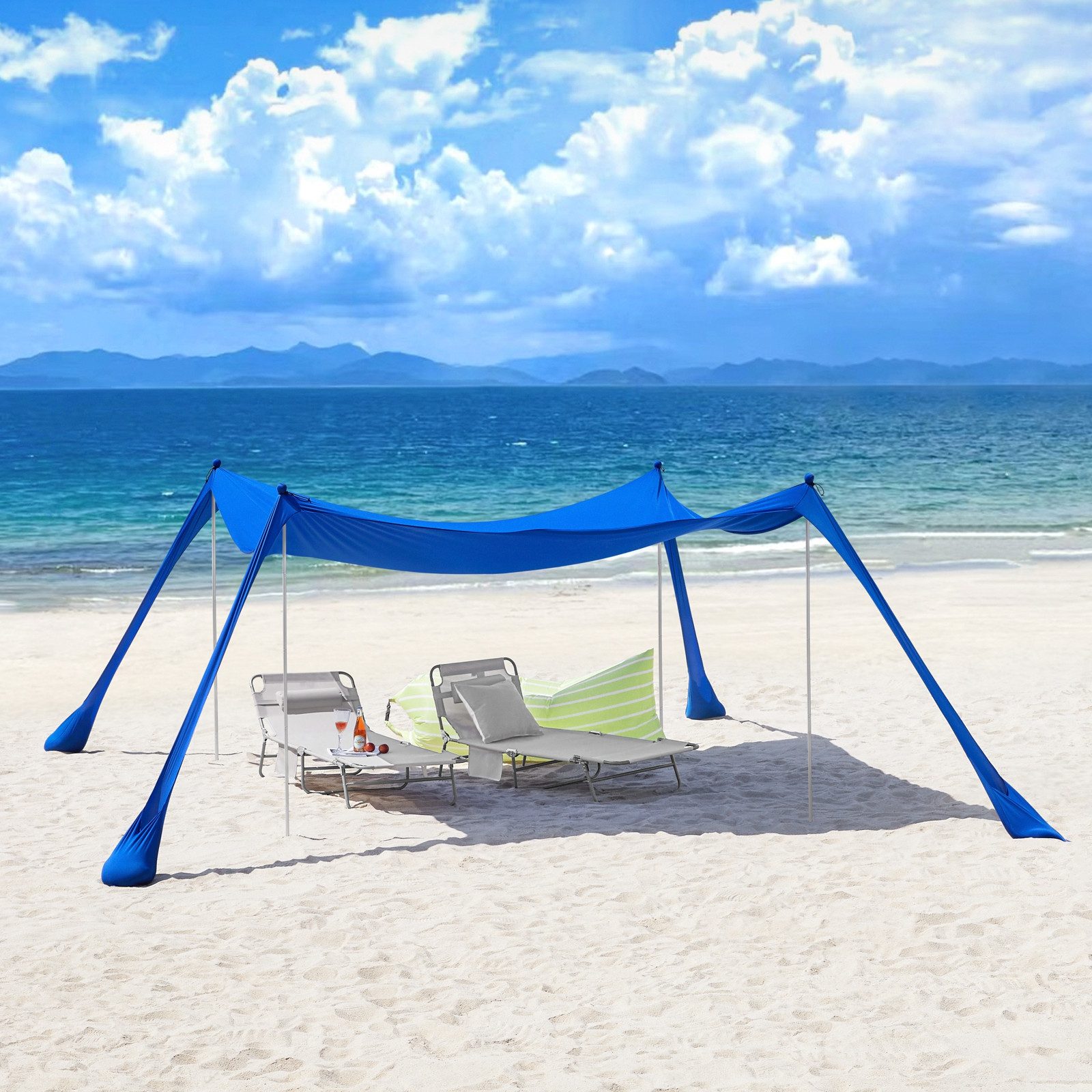 SoBuy Sonnensegel OZT02, Lycra Strandzelt Strandmuschel günstig online kaufen