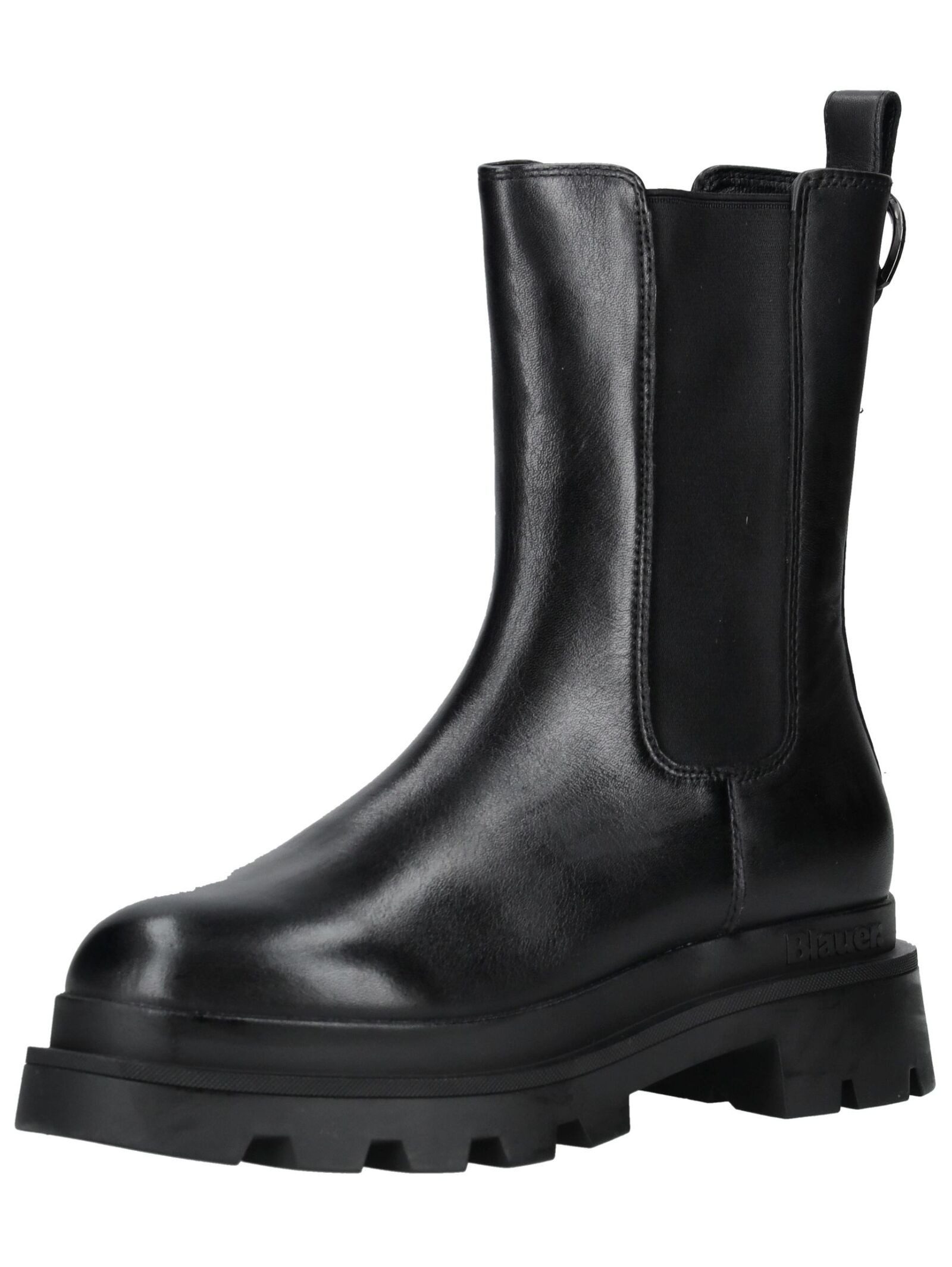 Blauer Stiefelette Leder/Textil Stiefelette günstig online kaufen