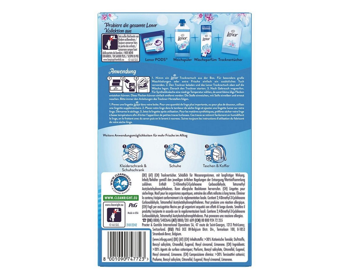 Thumbnail - LENOR Textilerfrischer Aprilfrisch, 34 Trocknertücher