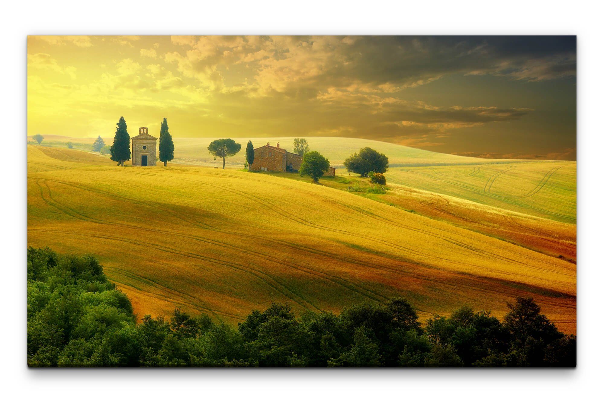 Leinwandbild Bilder XXL Toscanische Landschaft Wandbild auf Leinwand