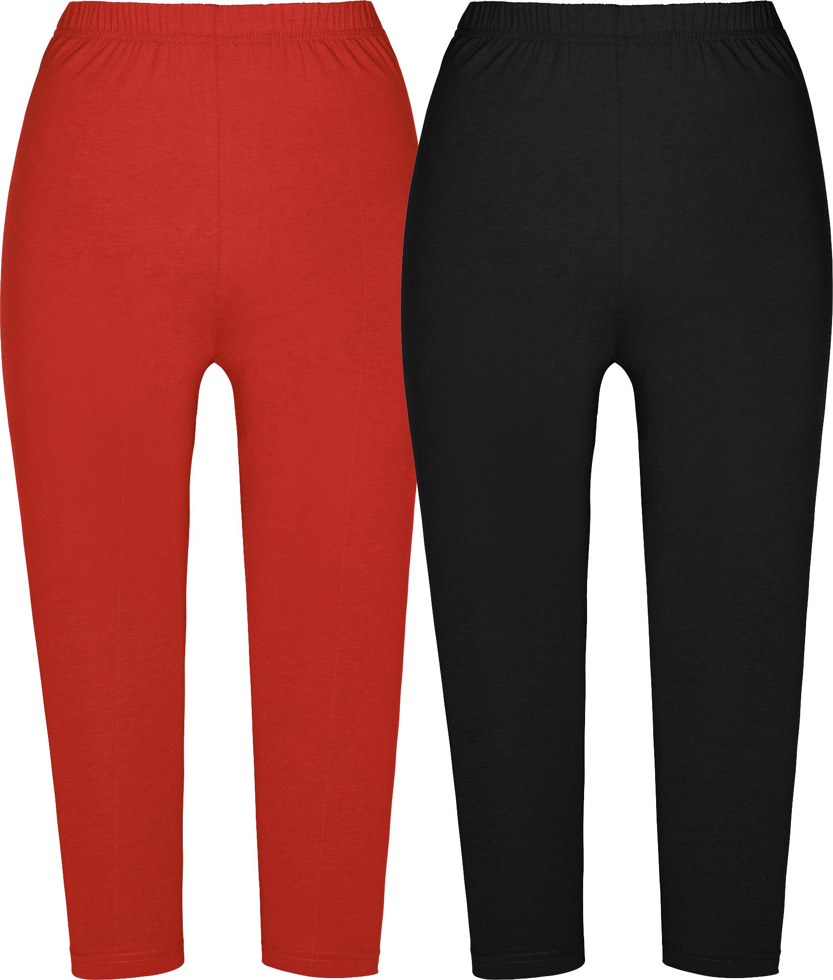 REDBEST Jogginghose Damen-Capri-Leggings im 2er-Pack Uni günstig online kaufen