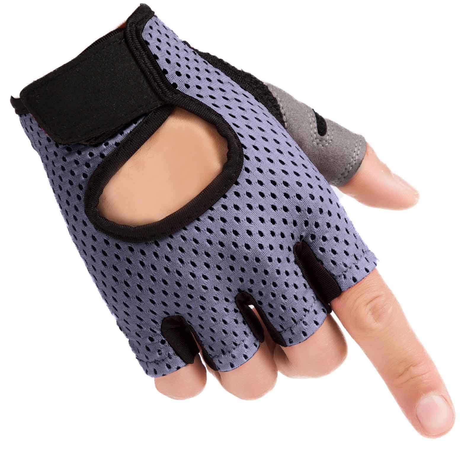 BTTO Radfahren Bewegungstraining Handschuhe Fingerlose Grau Joggen Anti-Rutsch, Tactical für Halbfinger,Camo Outdoor Men Fischen (Gel-Pad Sporthandschuhe) Fahrradhandschuhe Fitnessstudio