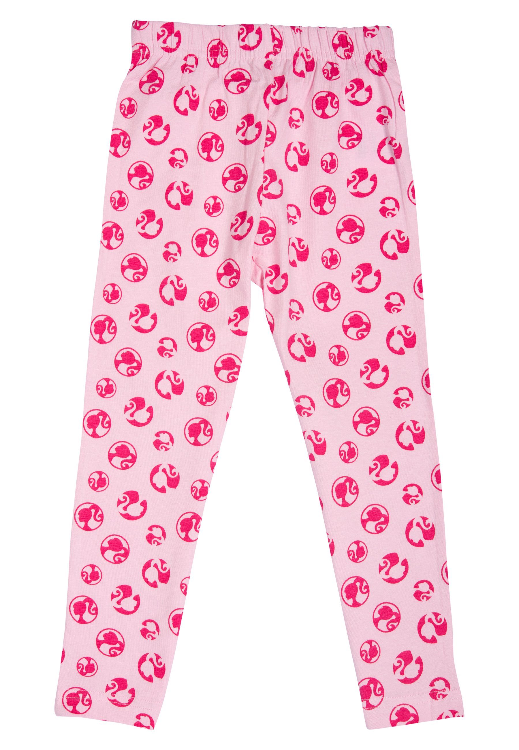 Pack Rosa/Schwarz 2er United Mädchenhose Leggins Labels® Leggings Mädchen Barbie Leggings