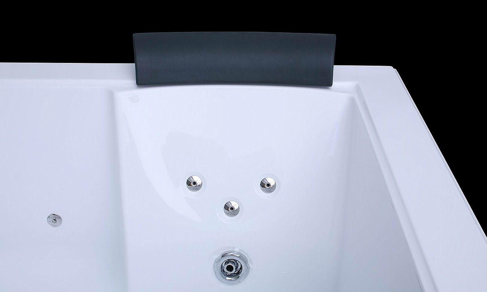Jet-Line Whirlpool-Badewanne Whirlpool XXL 2 Personen BABILON weiss 180 x 141.5