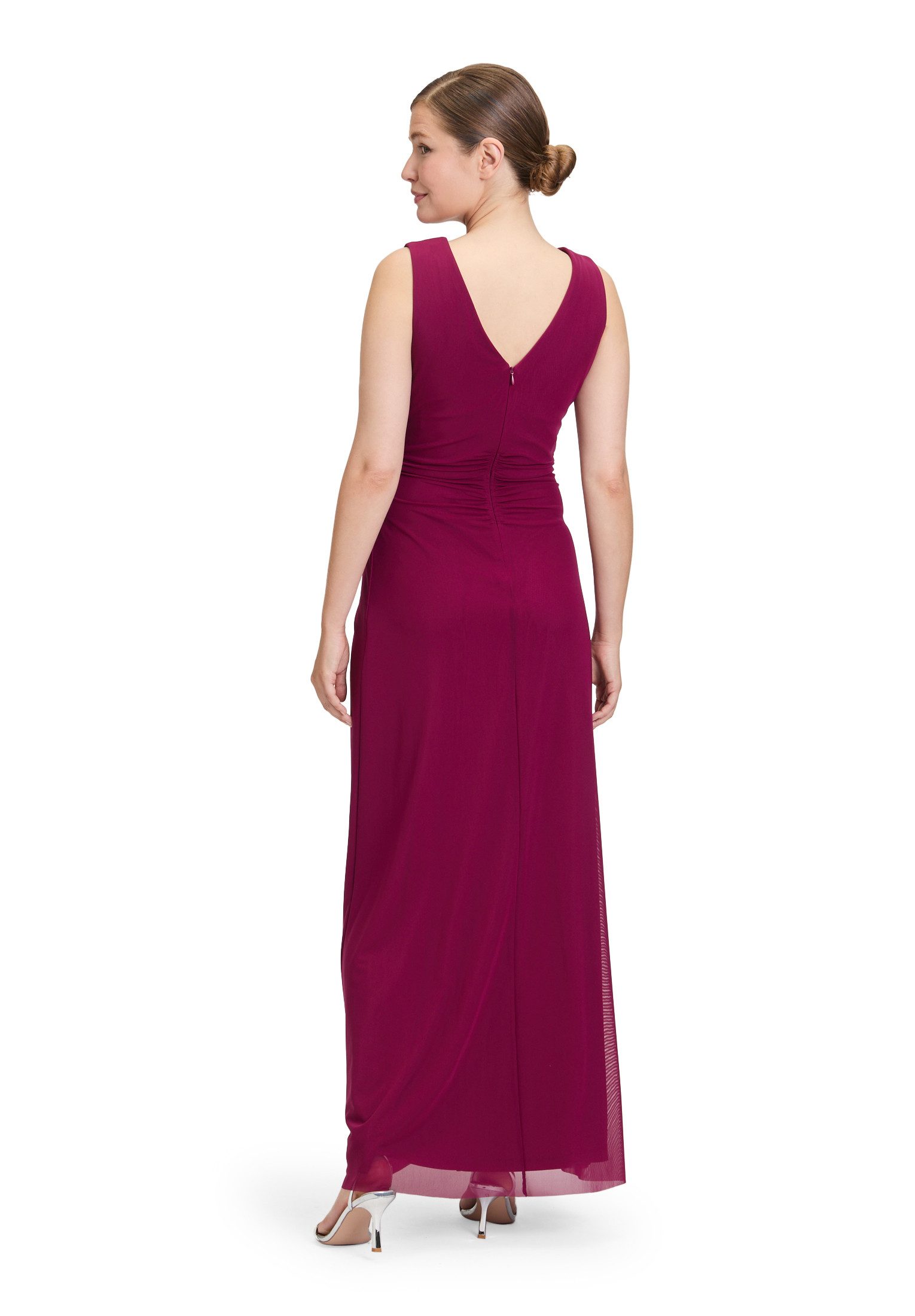 Vera Mont Abendkleid Damen mit V-Ausschnitt Falten