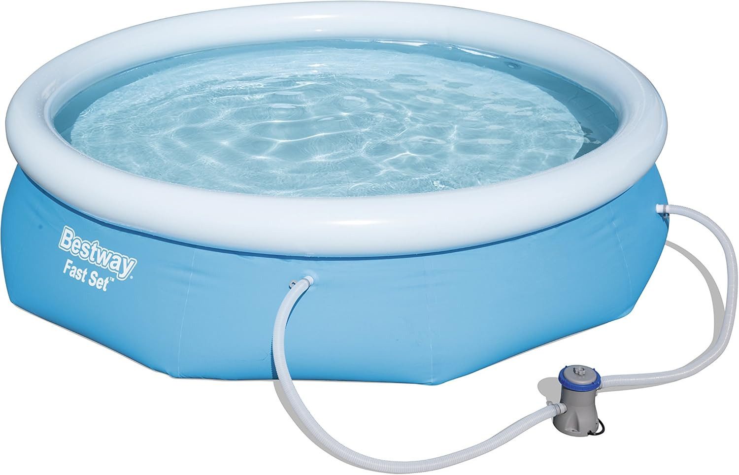 Bestway Rundpool Fast Set Pool mit Filterpumpe, 305 x 76 cm, blau, Für jeden Garten den passenden Pool