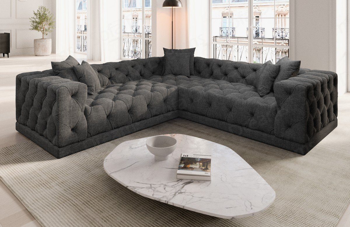 Sofa Dreams Ecksofa Polster Strukturstoff Stoff Sofa Palma L Form Stoffsofa