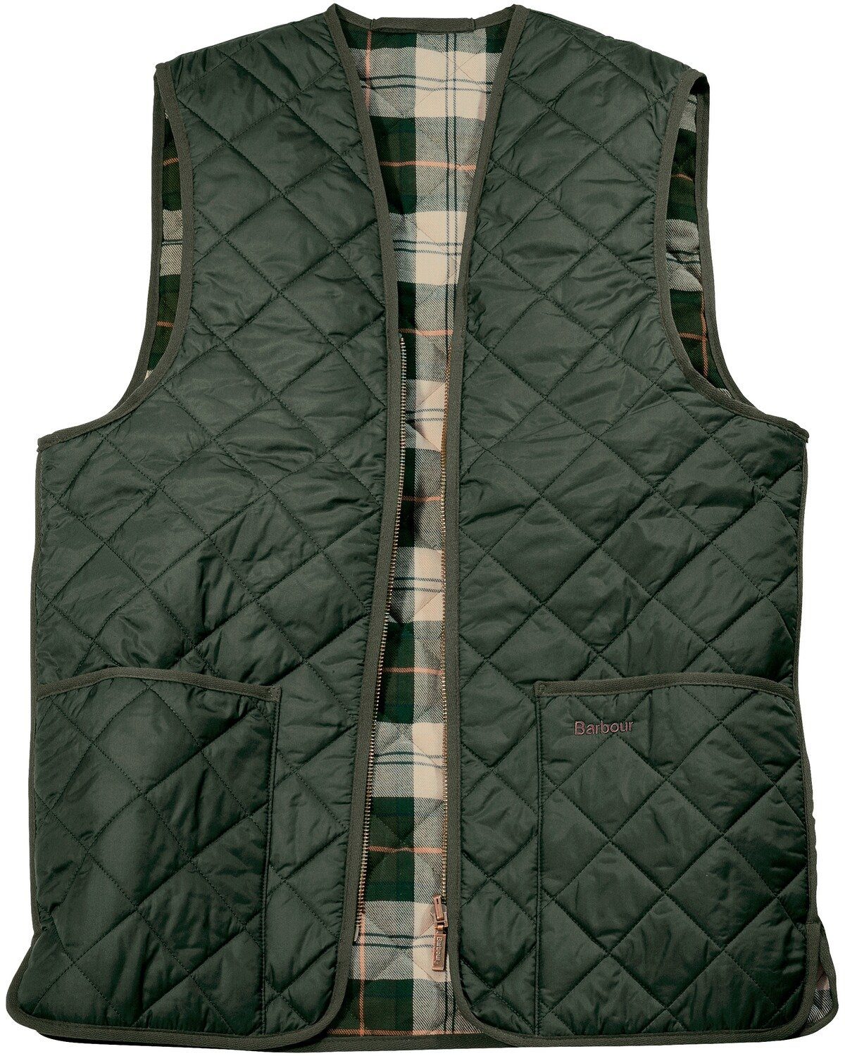 Barbour Steppweste Weste Quilted Oliv/Ancient Tartan