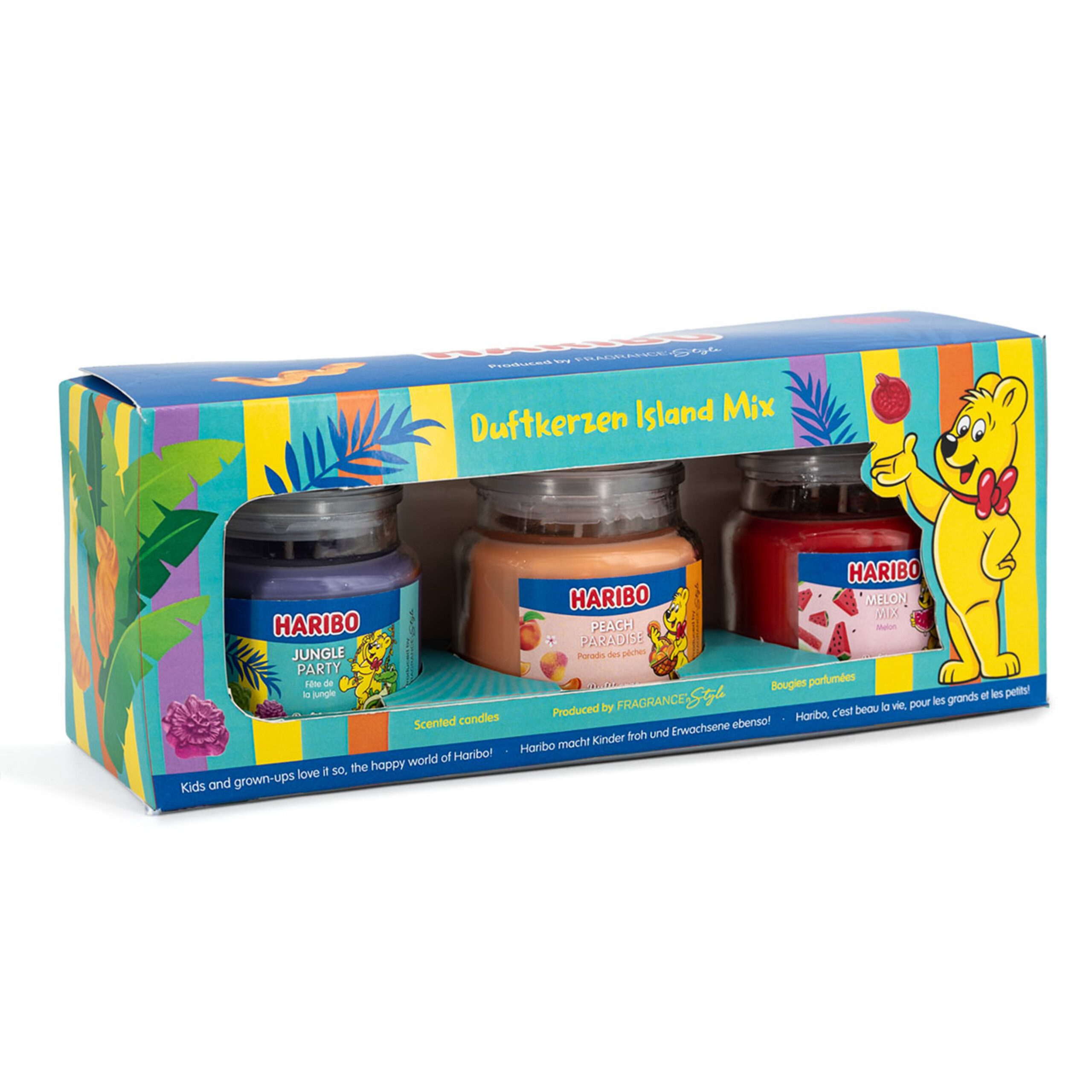 HARIBO Duftkerze Haribo™ Duftkerzen Geschenkset (3er Set), Island Mix günstig online kaufen