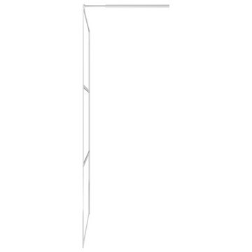 vidaXL Duschwanne Begehbare Duschwand mit voll mattiertem ESG-Glas 100x195 cm