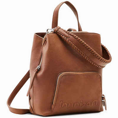 Desigual Umhängetasche Desigual Damen Rucksack Half Logo 23 Sumy Mini marron (Stück, Stück), Reißverschluss