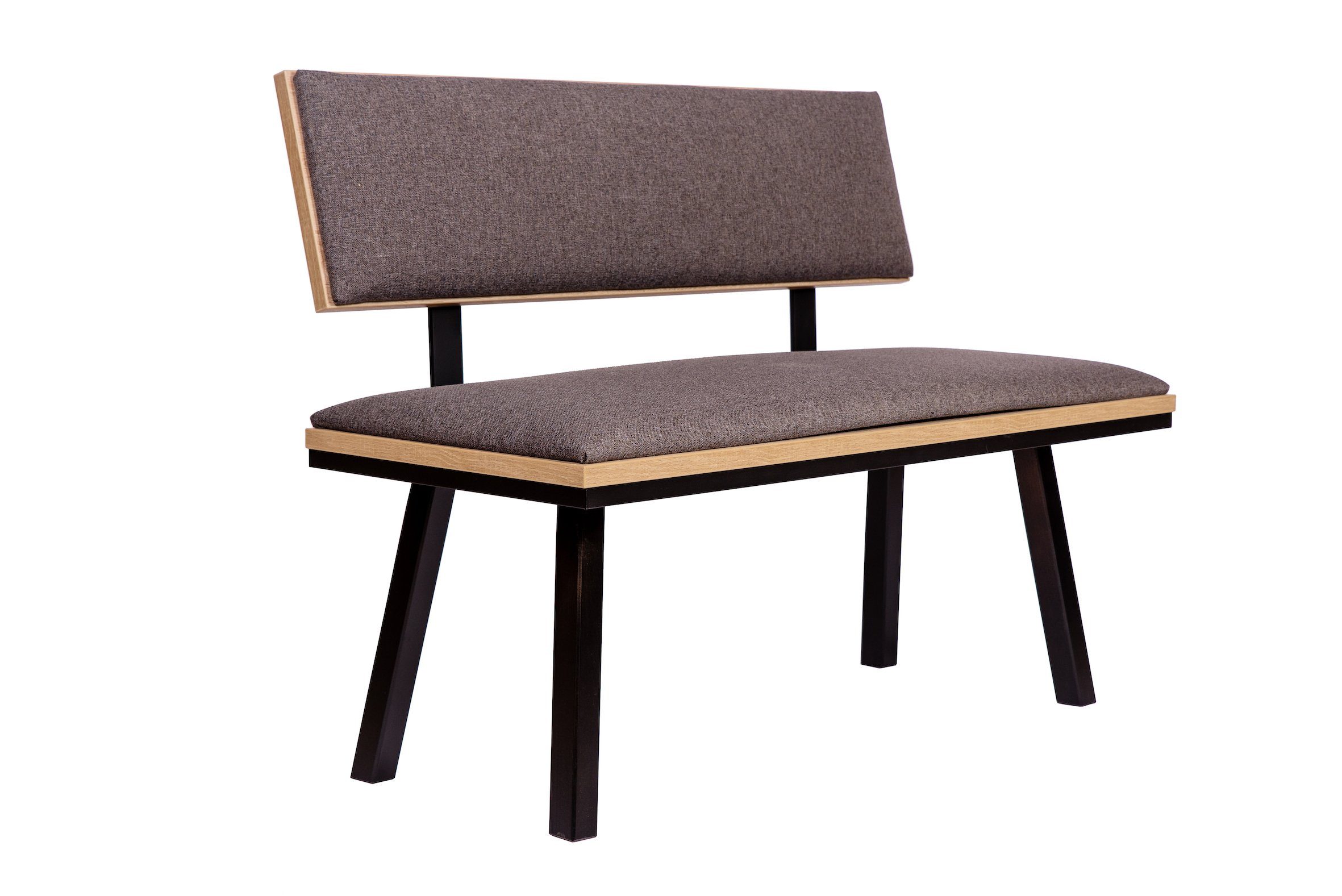 kundler home Sitzbank mit Lehne 'Die Elegante' L125cm, Füße massiv