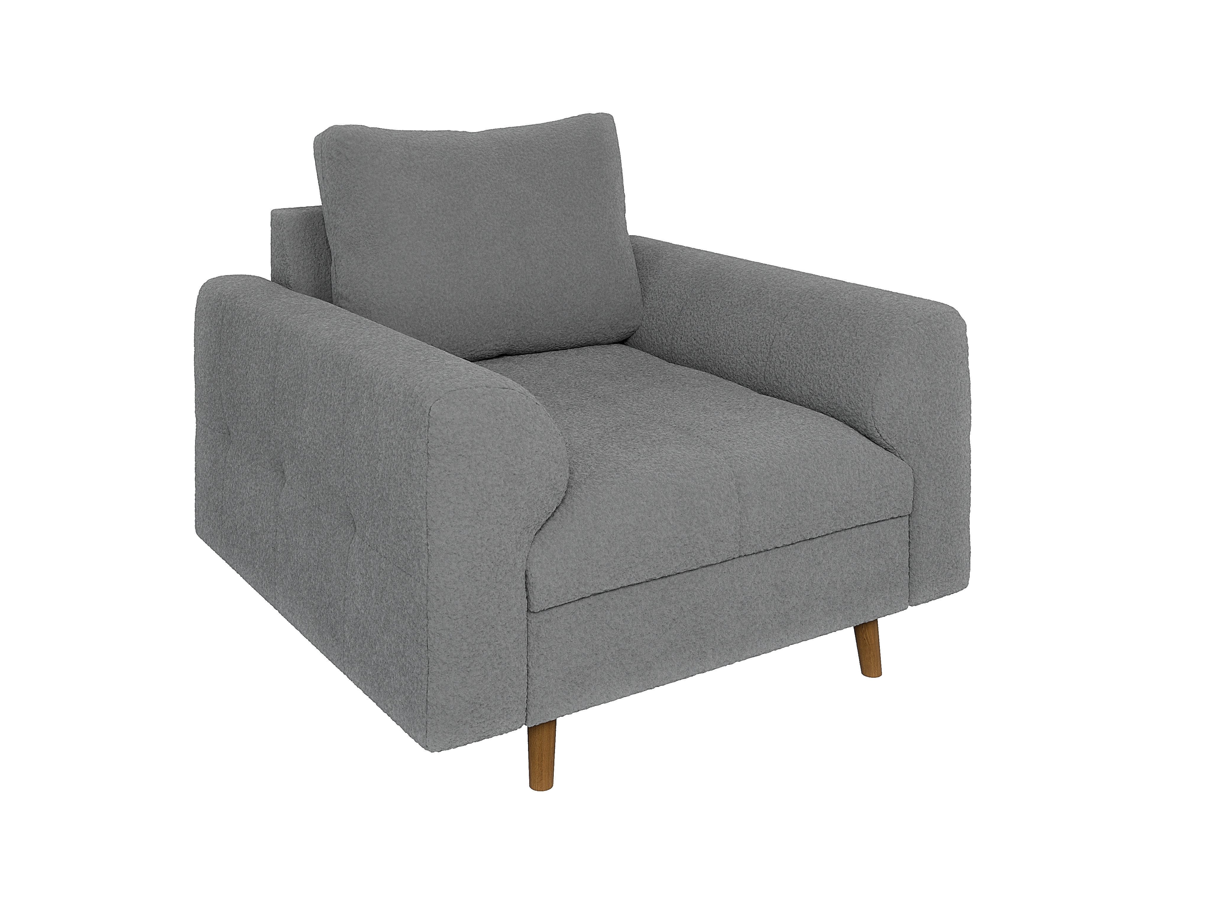 S-Style Möbel Sessel Leif mit Braun günstig online kaufen