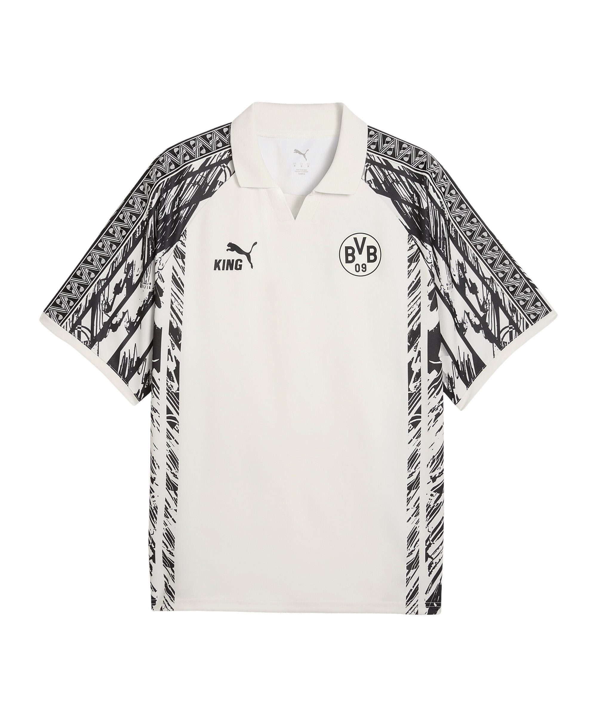 PUMA Fußballtrikot PUMA Borussia Dortmund KING Jersey Trikot Weiß Teamsport