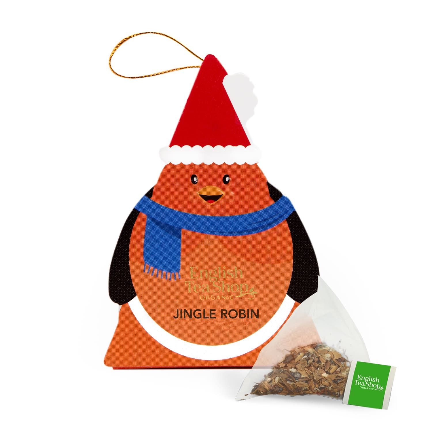 English Tea Shop Tee ETS - Rotkehlchen "Jingle Robin", BIO-Tee, 1 Pyramidenbeutel, Grüner Tee mit Gewürzen