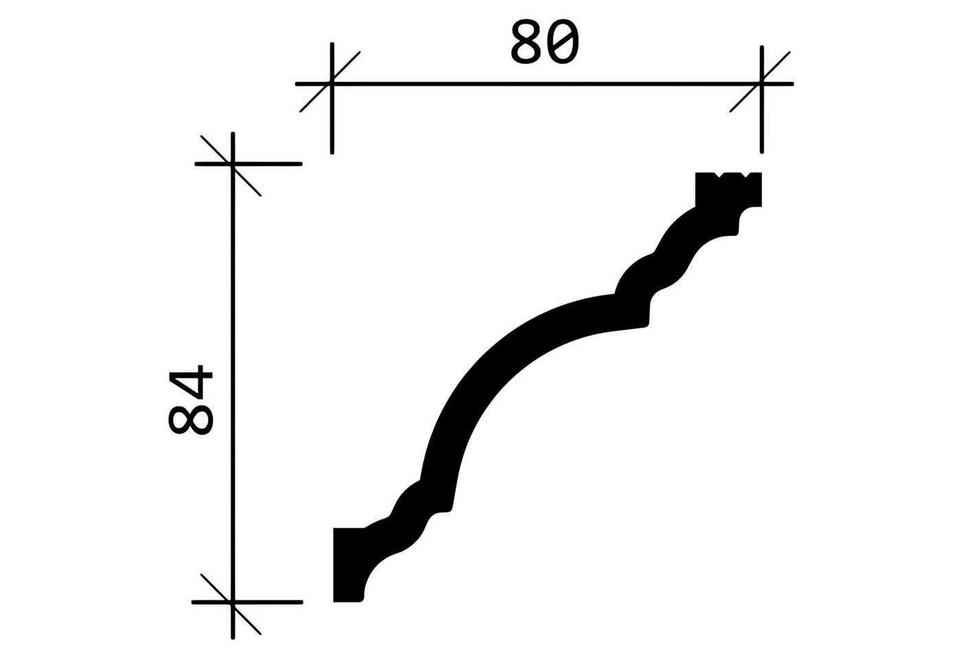 Thumbnail - Profhome Eckprofil 1 MUSTERSTÜCK S-650113 10 cm MUSTER der Eckleiste Zierleiste (1 MUSTERSTÜCK, Produktmuster, 1-St., Mu...