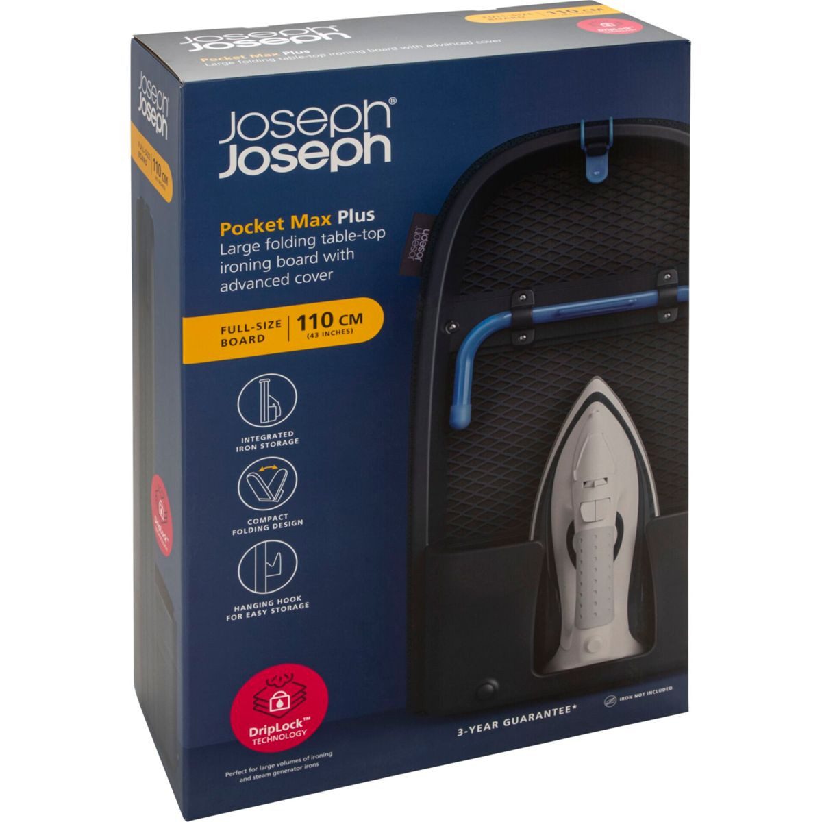 Joseph Joseph Wäschekorb Pocket Plus Max Klappbares Tisch-Bügelbrett